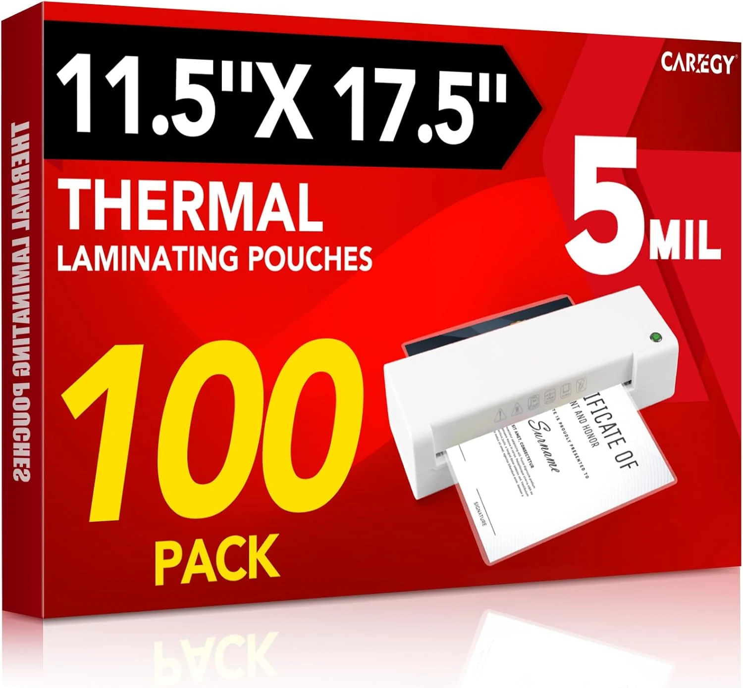 CAREGY 100 Pack Laminating Sheets, Hold 11 x 17 Inch