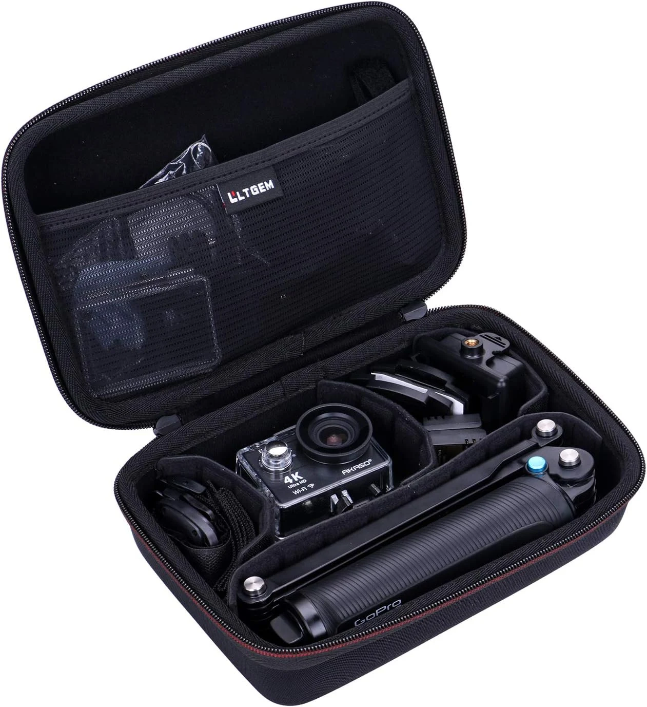 L LTGEM Camera Travel Case Compatible with AKASO EK7000 / EK7000 Pro / V50 / V50X / Brave 7 / Brave 7 LE /Brave 4 / Brave 4 Pro/Brave 4 Elite