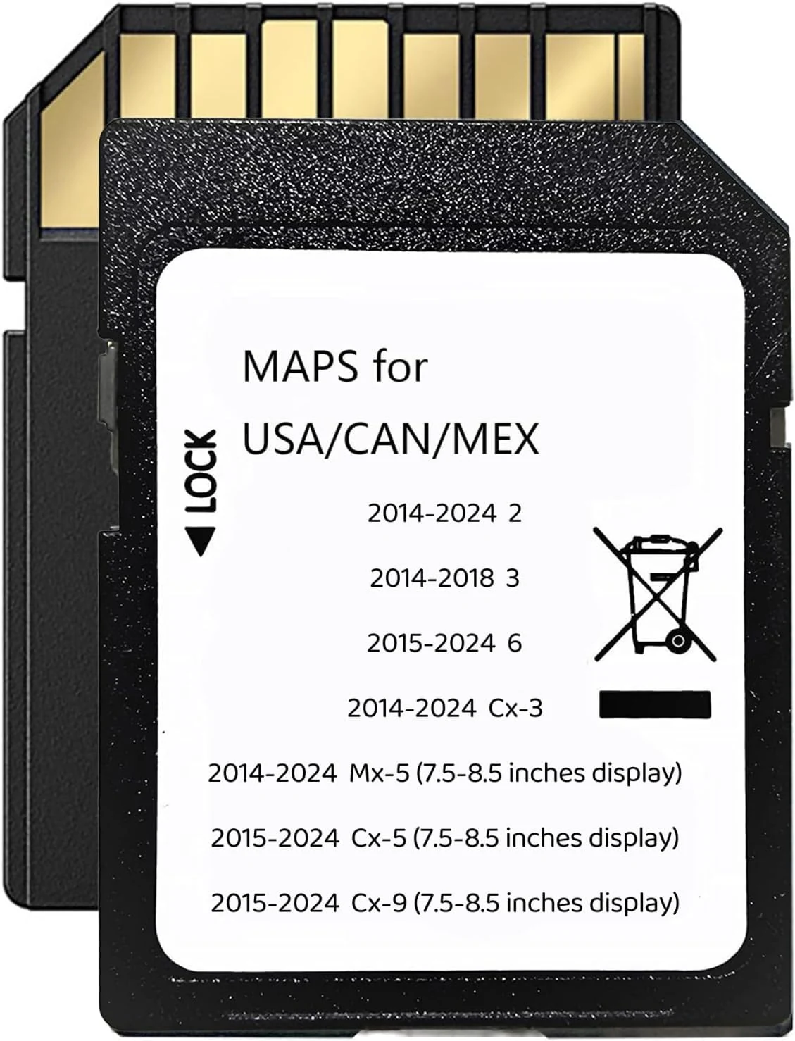 Navigation SD Card Upgraded GPS Maps Compatible with 2014-2018 3, 2015-2024 6, 2014-2024 Cx-3, 2014-2024 Mx-5, 2015-2024 Cx-5, 2015-2024 Cx-9, BHP166EZ1U Latest Navigation SD Card USA/CAN/MX Maps