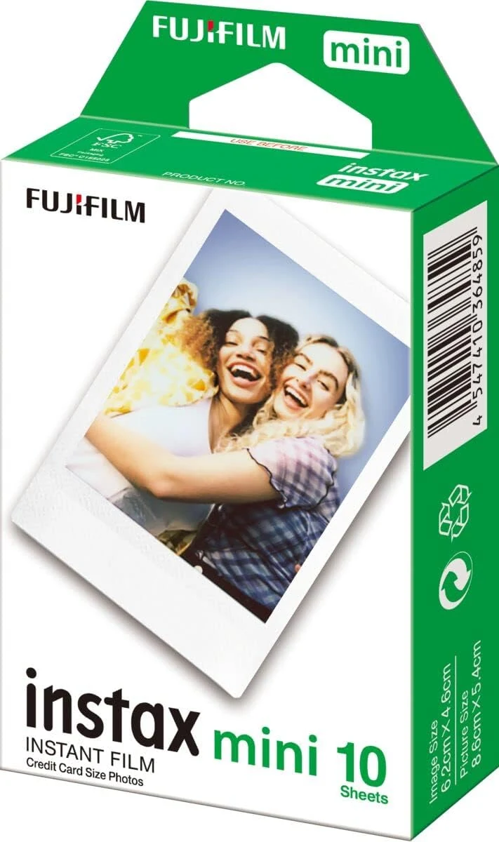 Fujifilm Instax Mini Film Single Pack 10 Sheets per Pack, White Border (16386004)
