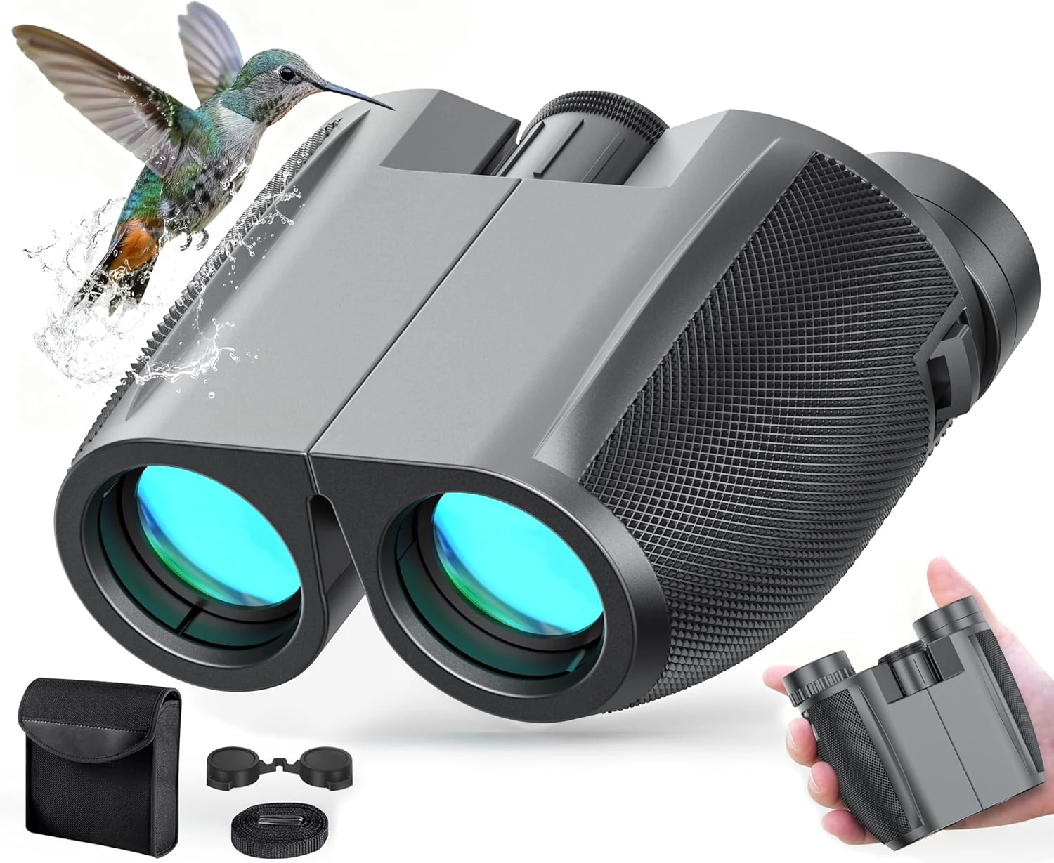 Binoculars 12x25 for Adults and Kids Compact Binocular Waterproof Binocular wide field of view