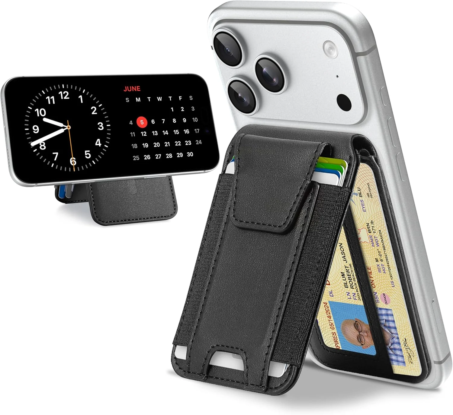 TopMade for MagSafe Wallet with Stand, Strongest Magnetic Wallet for iPhone 17/16/15/14/13/12 Series