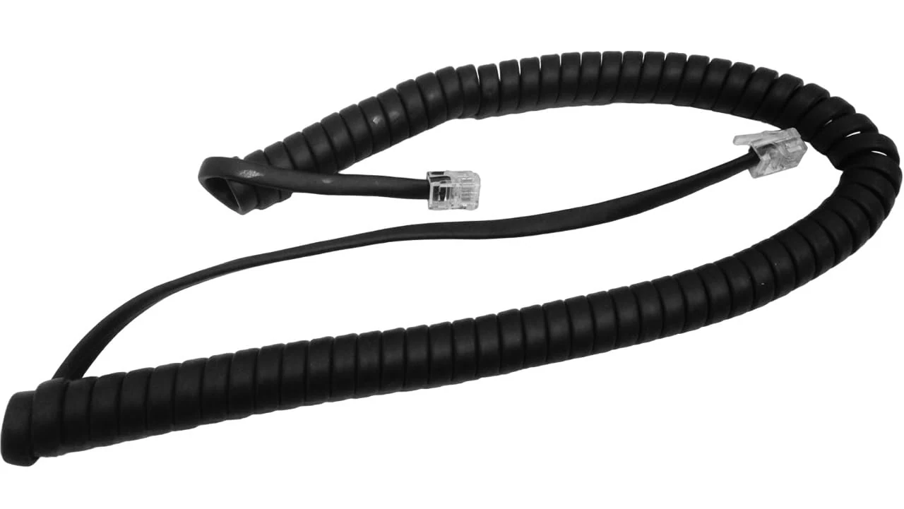 The VoIP Lounge Replacement 9 Foot Short Black Handset Receiver Cord for Polycom VVX Series IP Phone