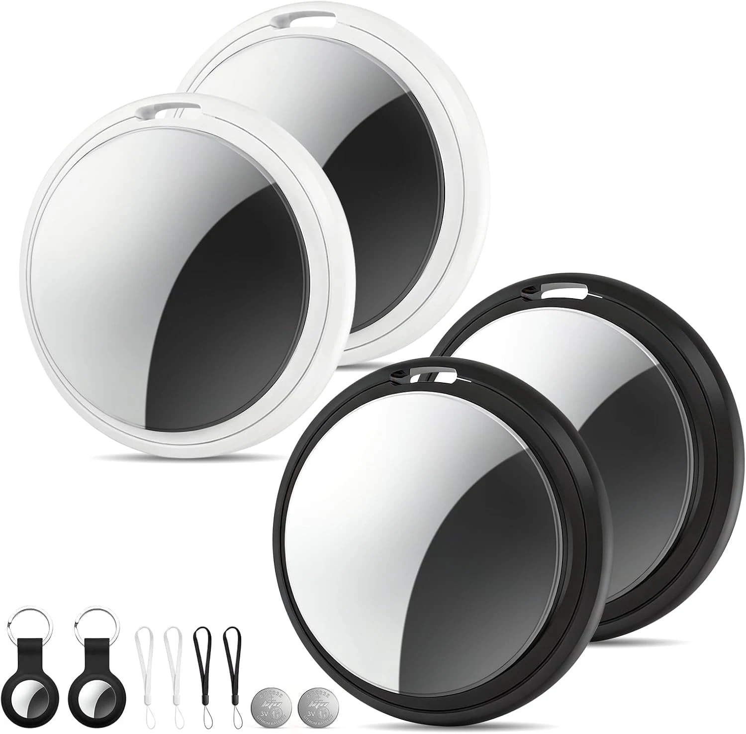 4-Pack Air Tracker Tags Compatible with Apple Find My (iOS Only)