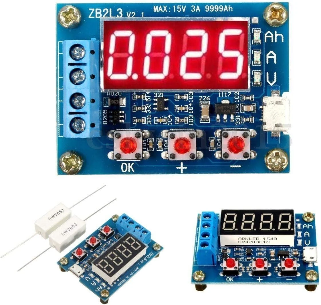 HiLetgo Battery Capacity Meter Discharge Tester Analyzer 1.5V-12V Battery Capacity