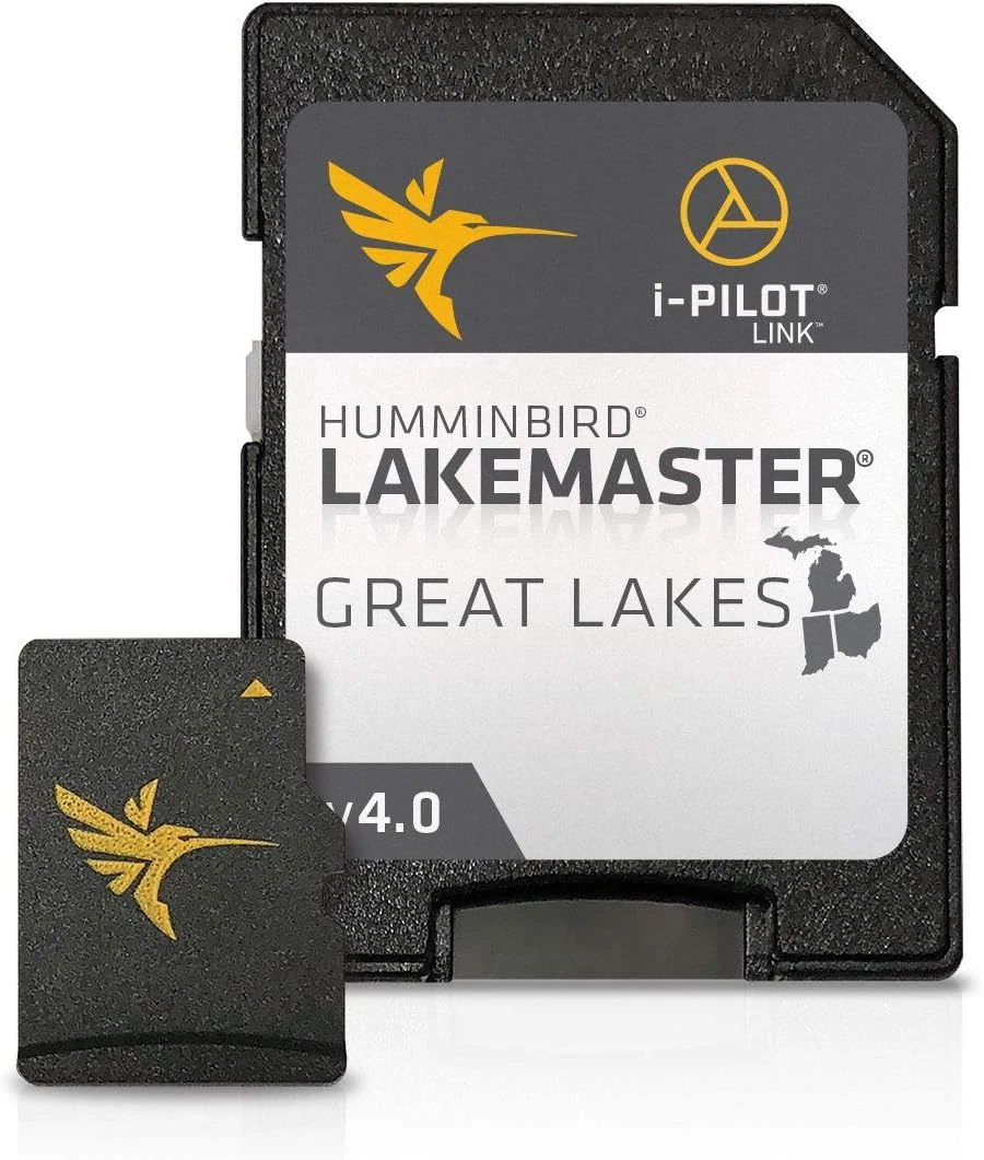 Humminbird LakeMaster Great Lakes Edition Digital GPS Lake Maps, Micro SD Card, Version 4