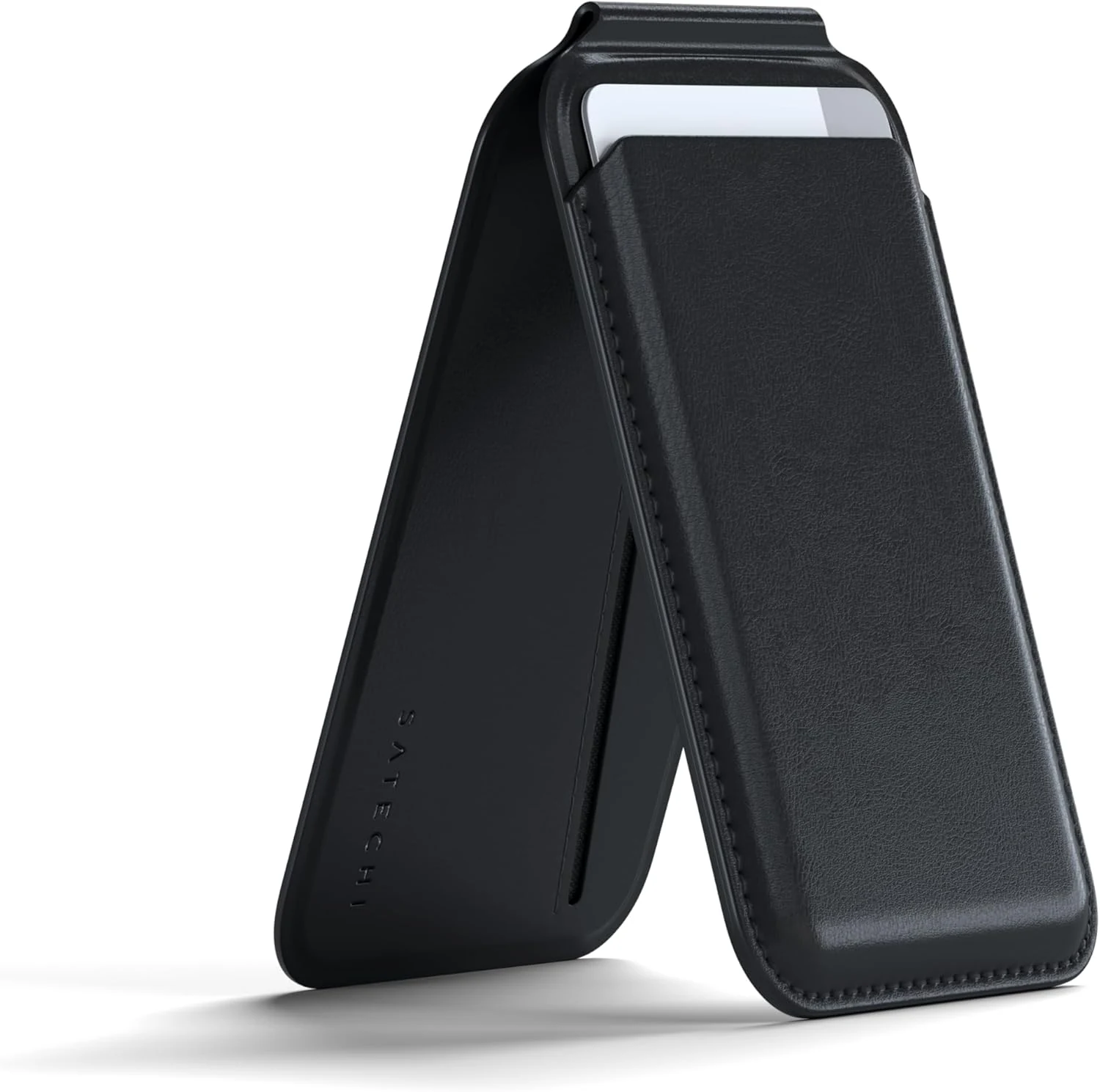 Satechi Magnetic Magsafe Wallet, Double Flap Stand Card Holder, 4 Slots with Front NFC Pass-Through