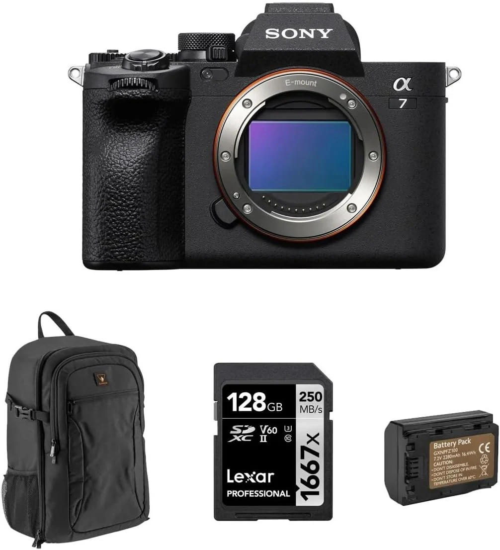 Sony Alpha a7 IV Full Frame Mirrorless Interchangeable Lens Digital 4K Camera (Black) bundle