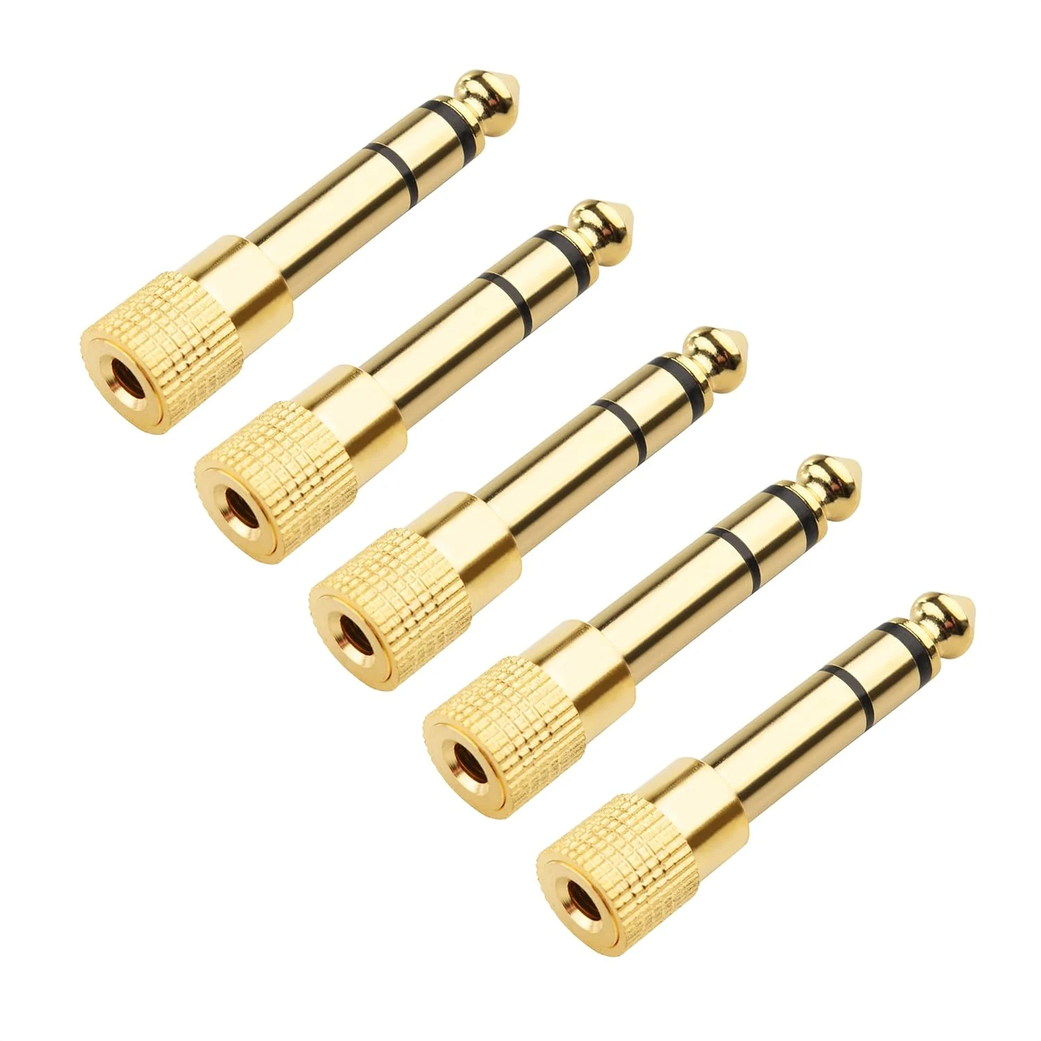 Cable Matters 5-Pack 1/4 to 1/8 Headphone Adapter, 6.35mm to 3.5mm