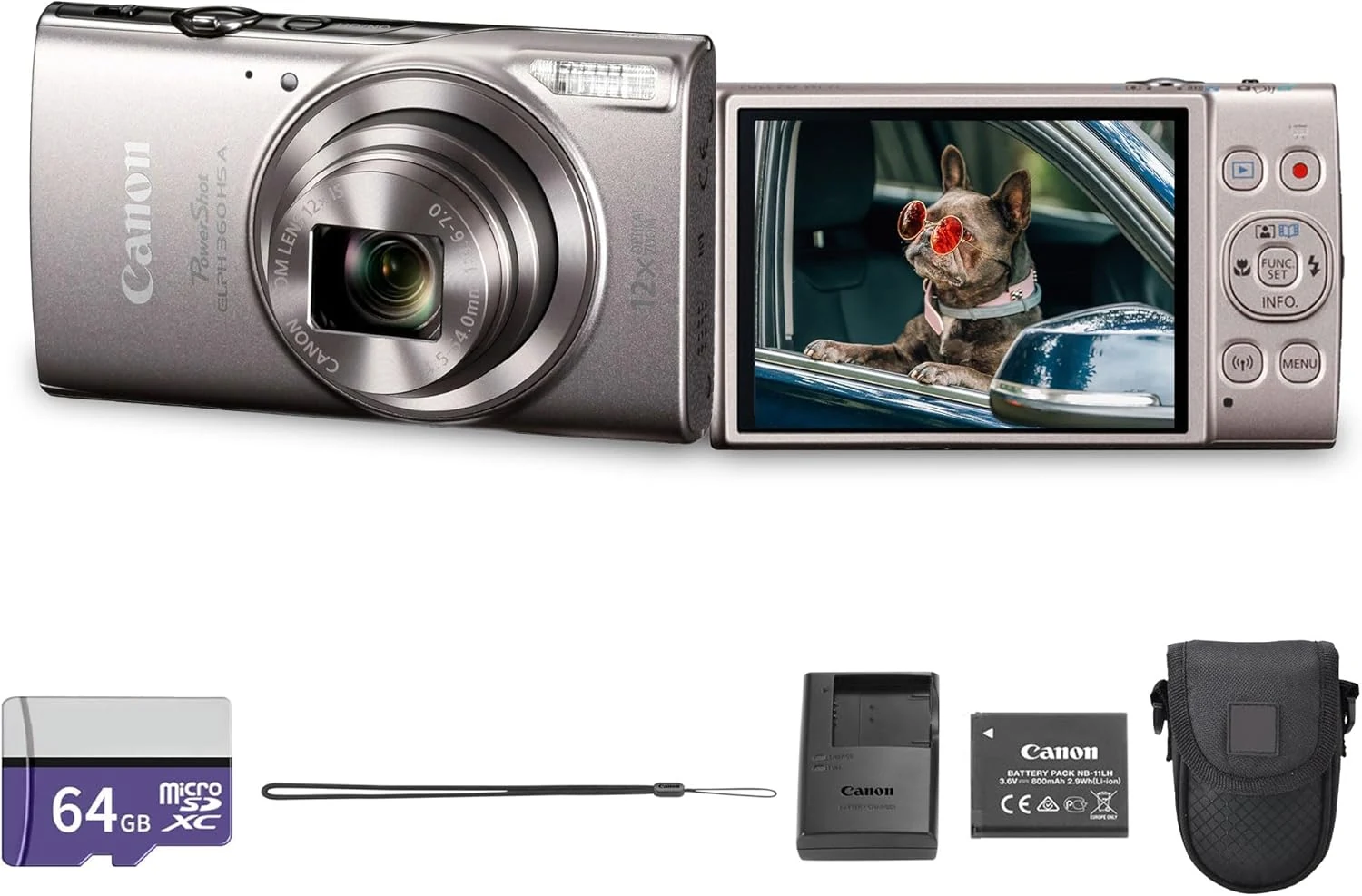Canon PowerShot ELPH 360 HS A Digital Camera (Silver)