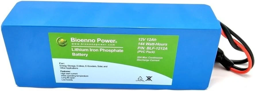Bioenno Power 12V, 12Ah LFP LiFePO4 Lithium Iron Phosphate Battery (PVC, BLF-1212A)