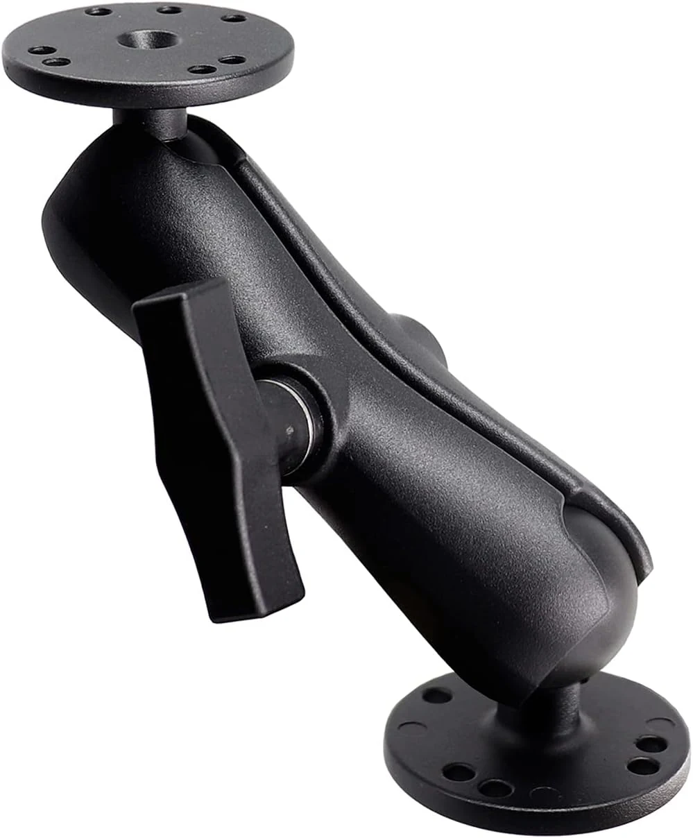 WINDFRD Aluminum 1.5" Double Ball Mount with Two AMPS Round Plates