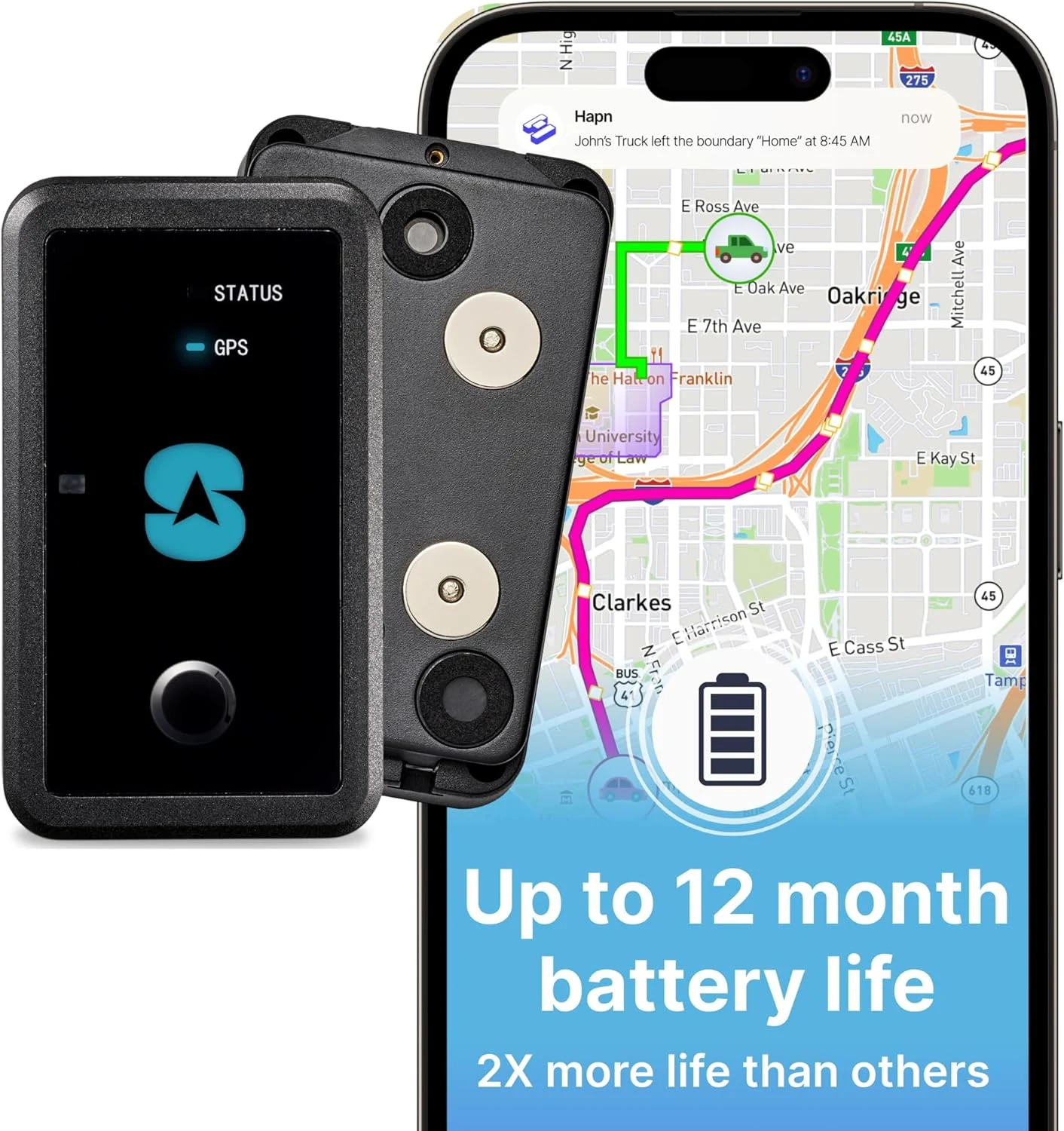 Spy Tec Atlas XL GPS Tracker w/Magnetic Mount