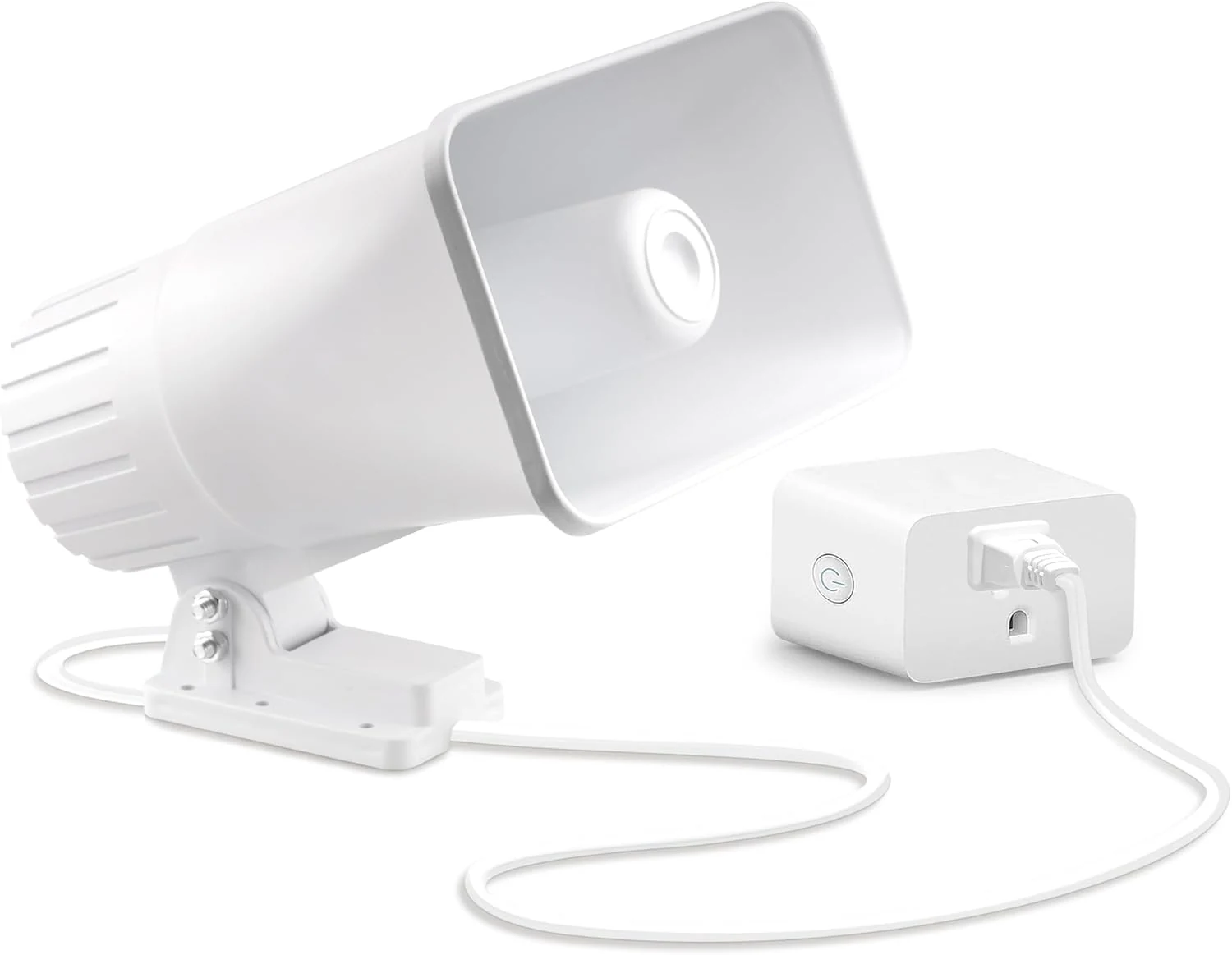 Nippon America 110V Outdoor Alarm Security Siren (TC-S7545-110), 80W Wired Horn, 120dB Long Range Sound, Wi-Fi Socket Included for Remote Activation, Weather Resistant, 8ft Cable