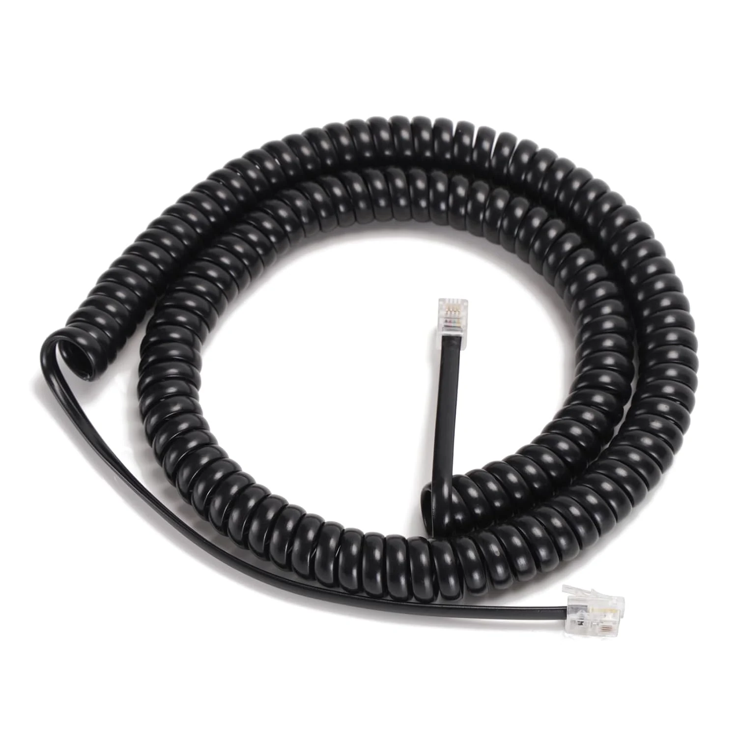 Uvital 16FT Long Phone Cord for Landline (Coiled Length 2FT), 1 Pack Black Telephone Handset Cord for Cisco IP Phones