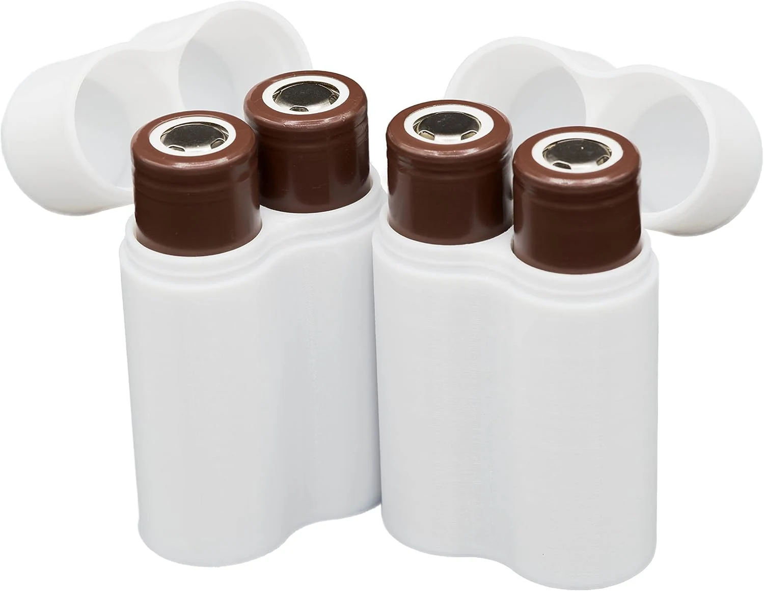 Slimline 18650 Battery Case, soft durable material - Pack of 2 (Holds 2 Batteries)