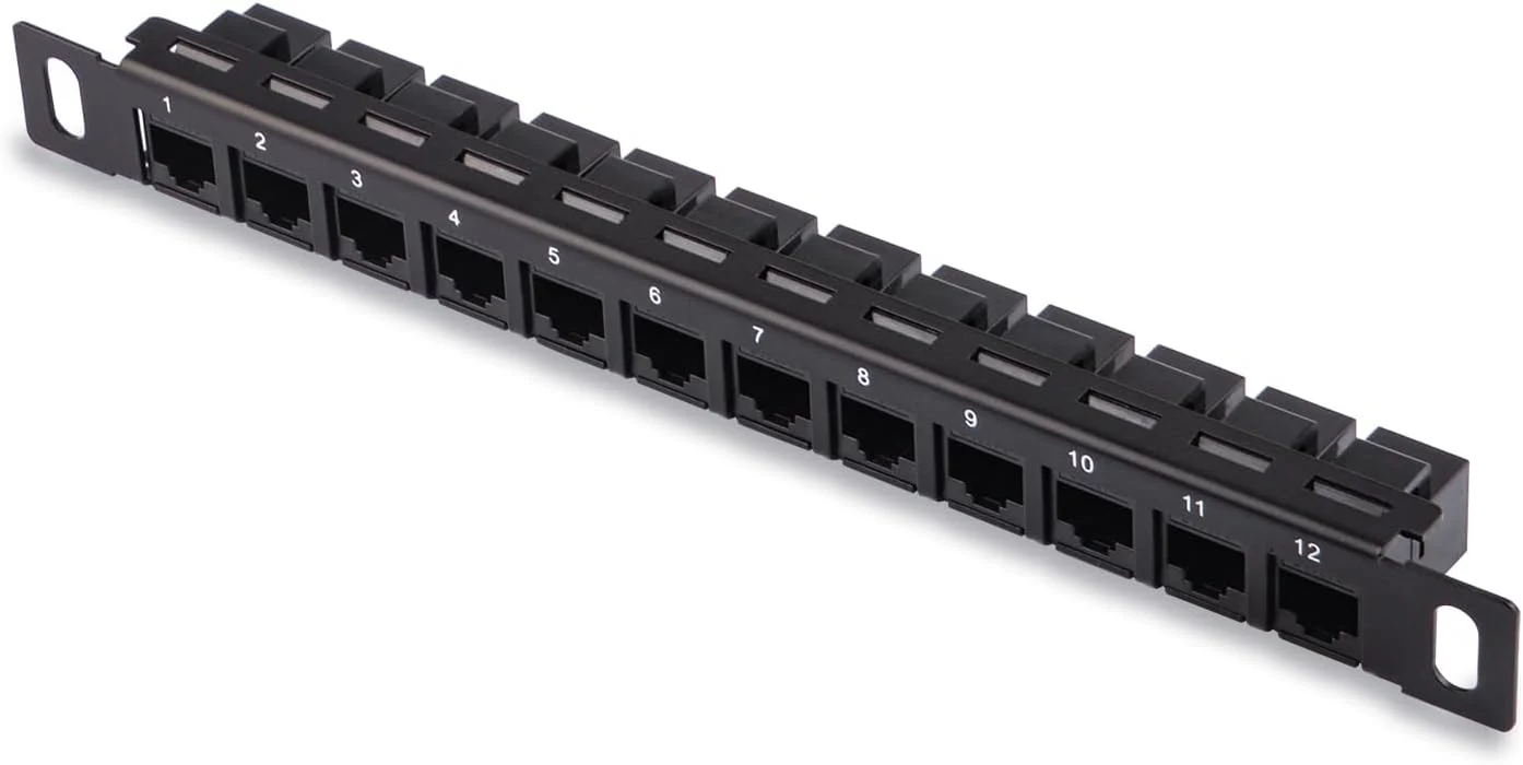 GeeekPi 12 Port Patch Panel, 10inch 0.5U CAT6 Network Patch review