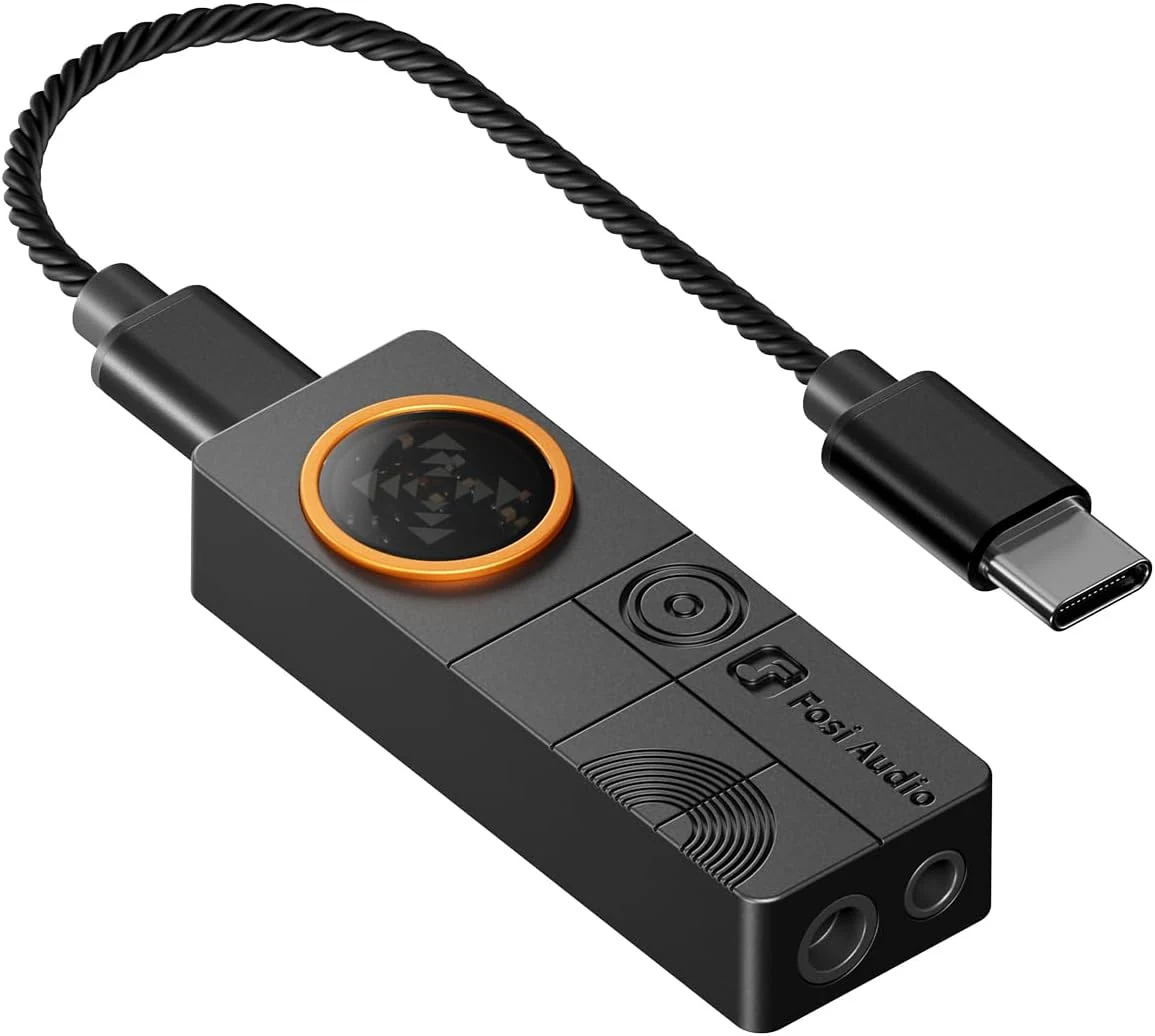 Fosi Audio DS3 USB-C DAC Amp Dongle, Portable Headphone Amplifier with 7.1 Spatial Audio