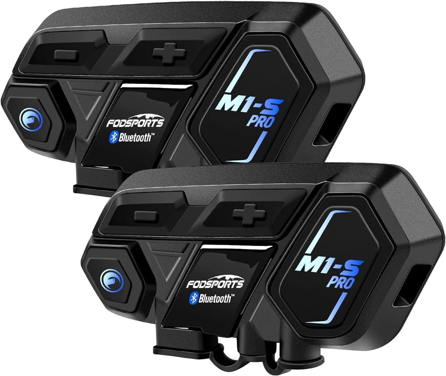 Fodsports Motorcycle Bluetooth Intercom, Music Sharing, M1S Pro 2000m 10 Riders Group Helmet Communication System Headset (M1S Pro)