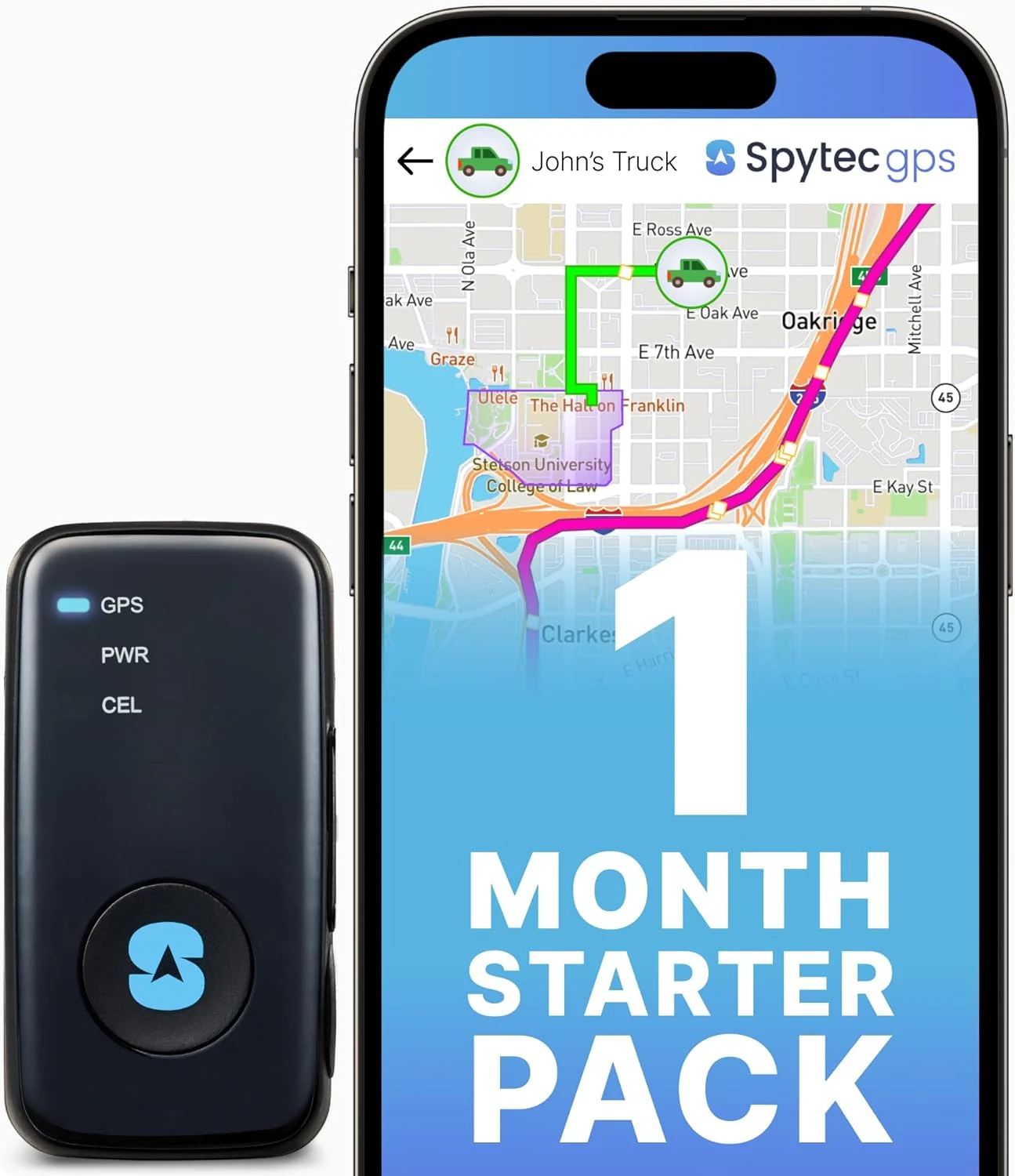 Spy Tec Atlas GPS Tracker for Vehicles & Kids | Up to 14-Day Battery Life