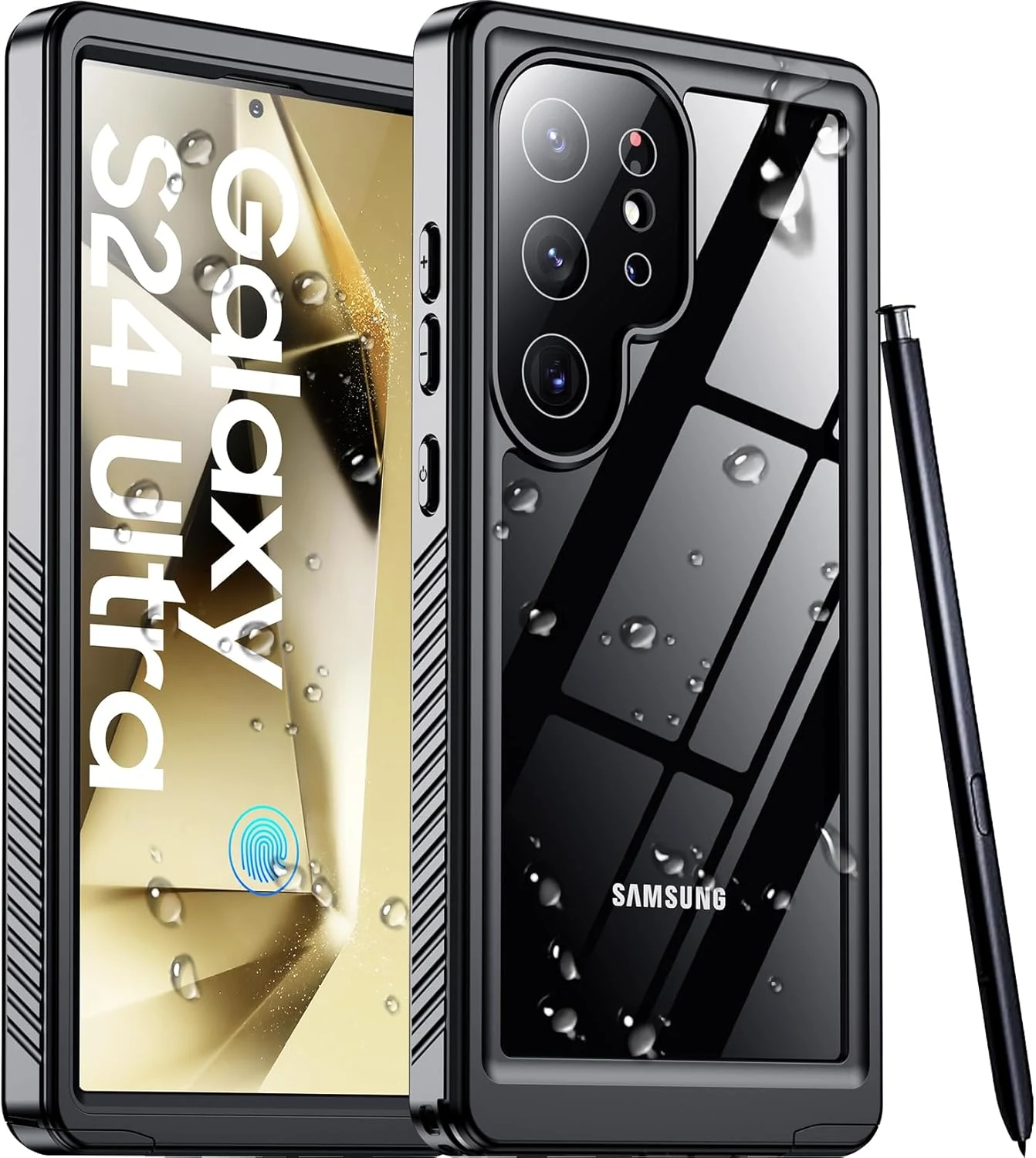 2025 New for Samsung Galaxy S24 Ultra Case Waterproof, [Built-in Camera & Screen Protector]