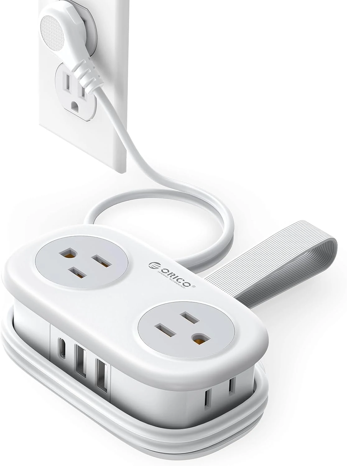 Cruise Approved Travel Power Strip, ORICO 4 Outlets 3 USB Ports (1 USB C) with 4FT Wrapped Short Extension Cord, Compact Power Strip for Hotel Travel Essentials-AP3