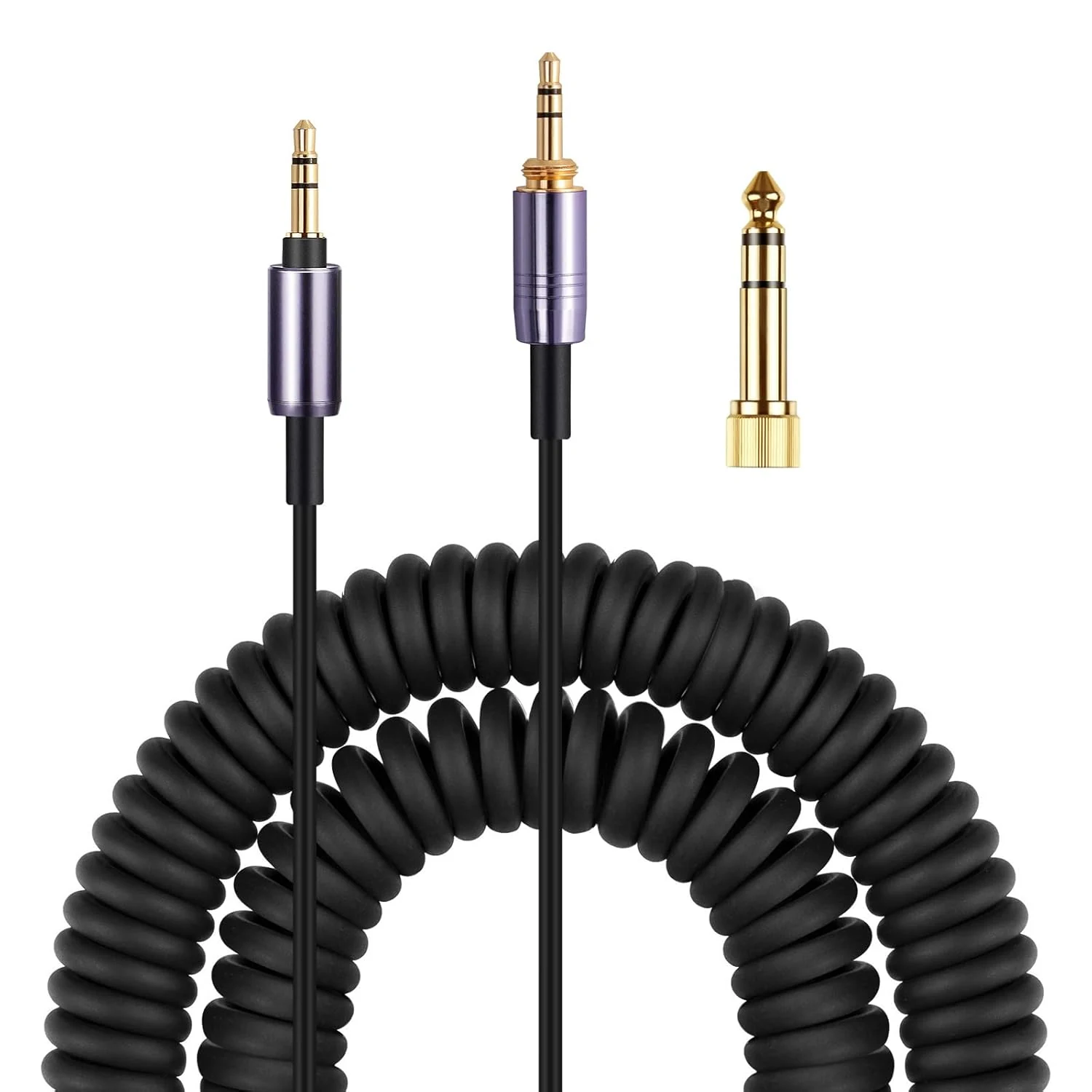 weishan WH-1000XM3 Coiled Audio Cable Replacement for Sony WH-1000XM4, WH-1000XM2