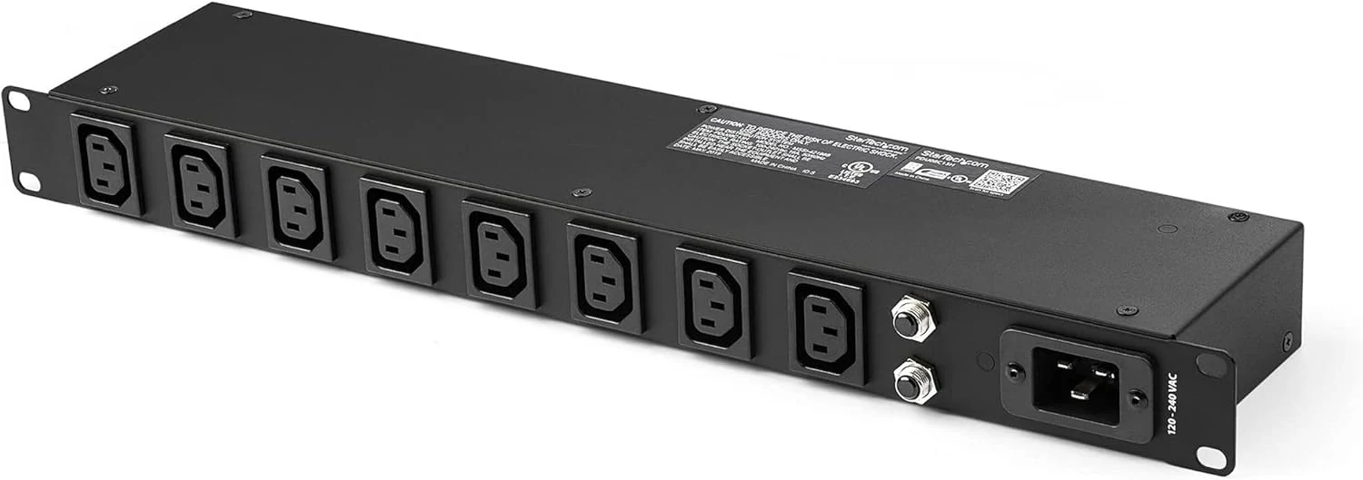 StarTech.com 1U 19 inch 8 Port Rack Mount PDU (PDU08C13H)