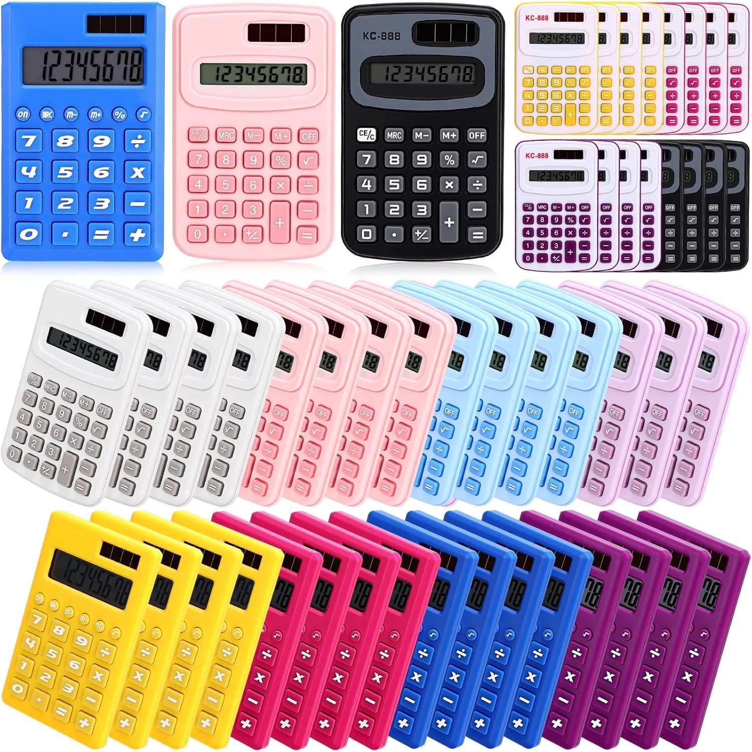 Yunsailing 48 Pcs Pocket Calculators Bulk Mini 8 Digit Handheld review