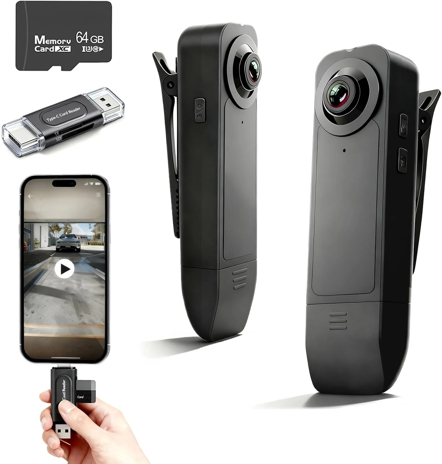 Heart Link Body Camera with Audio and Video Recording