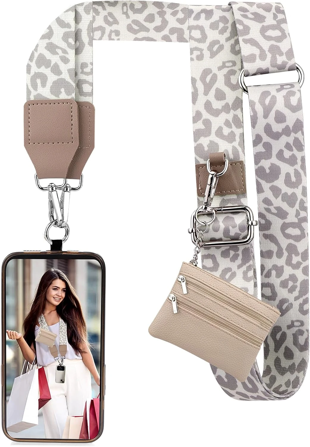 XANGNIER Clip and Go Strap for Phone with Wallet Crossbody