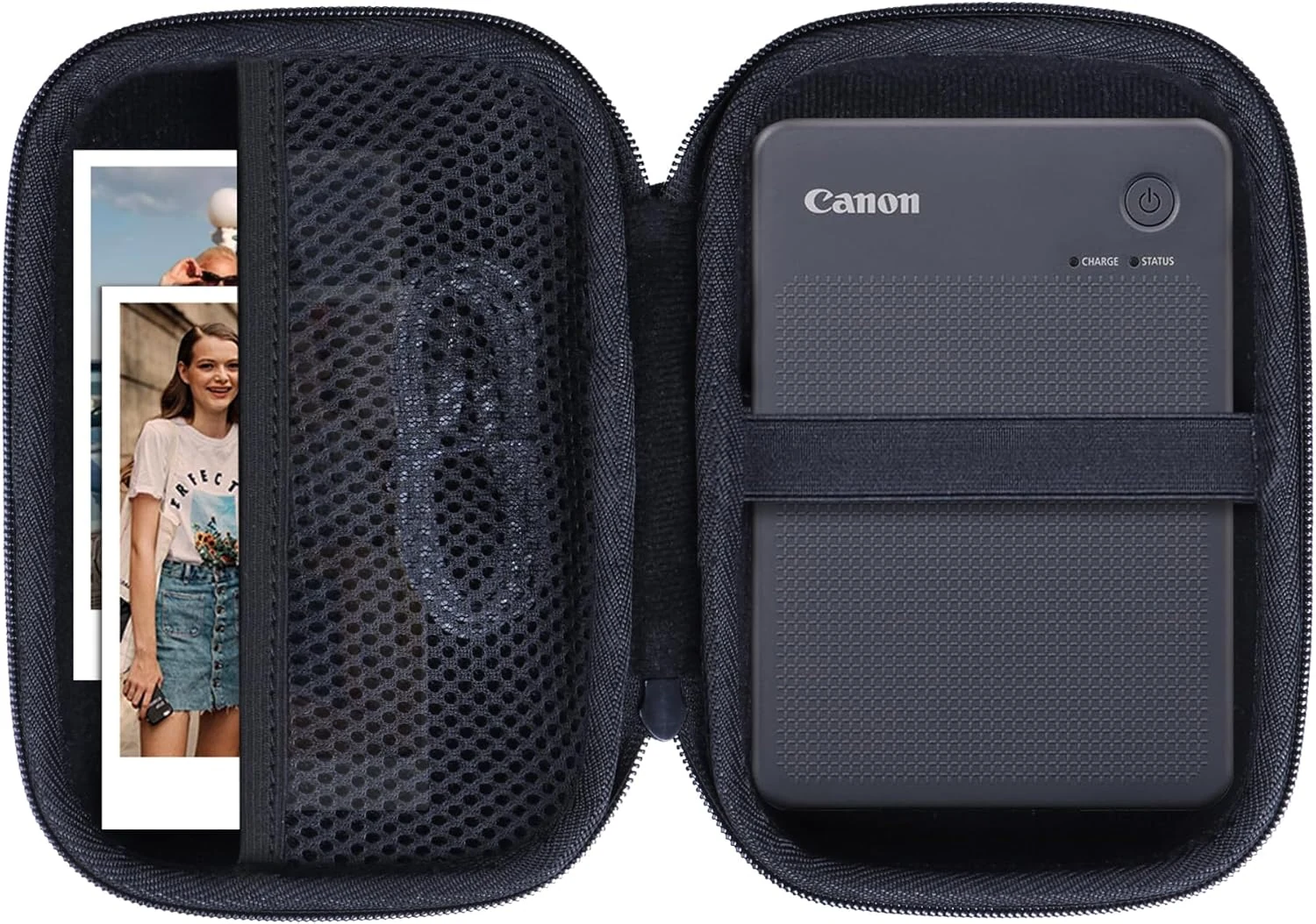 Lebakort Storage Case Compatible with Canon SELPHY QX20 / SELPHY Square QX10 Compact Photo Printer (Dark Gray Case)