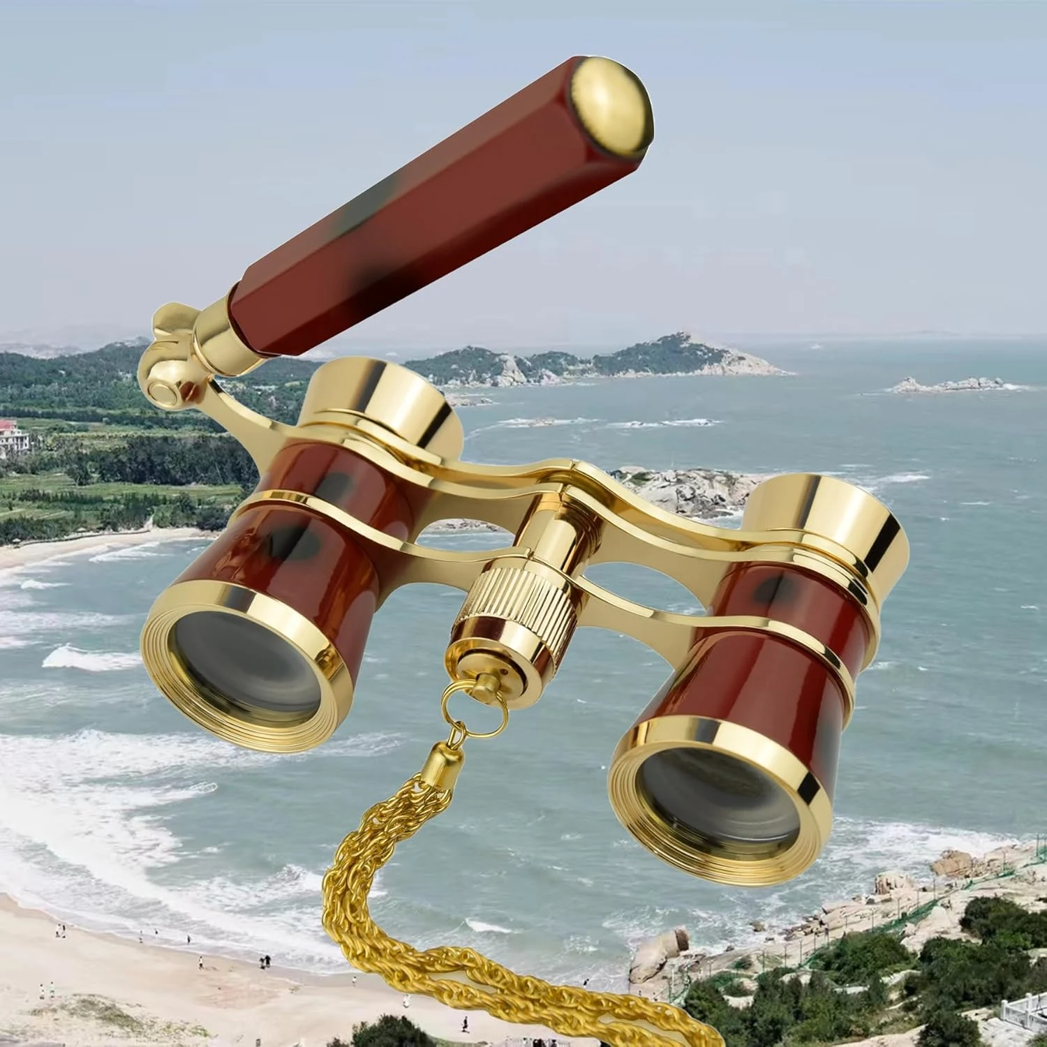 Opera Glasses Binoculars, 3X25 Lorgnette Theater Glasses, BK9 Optical Lens