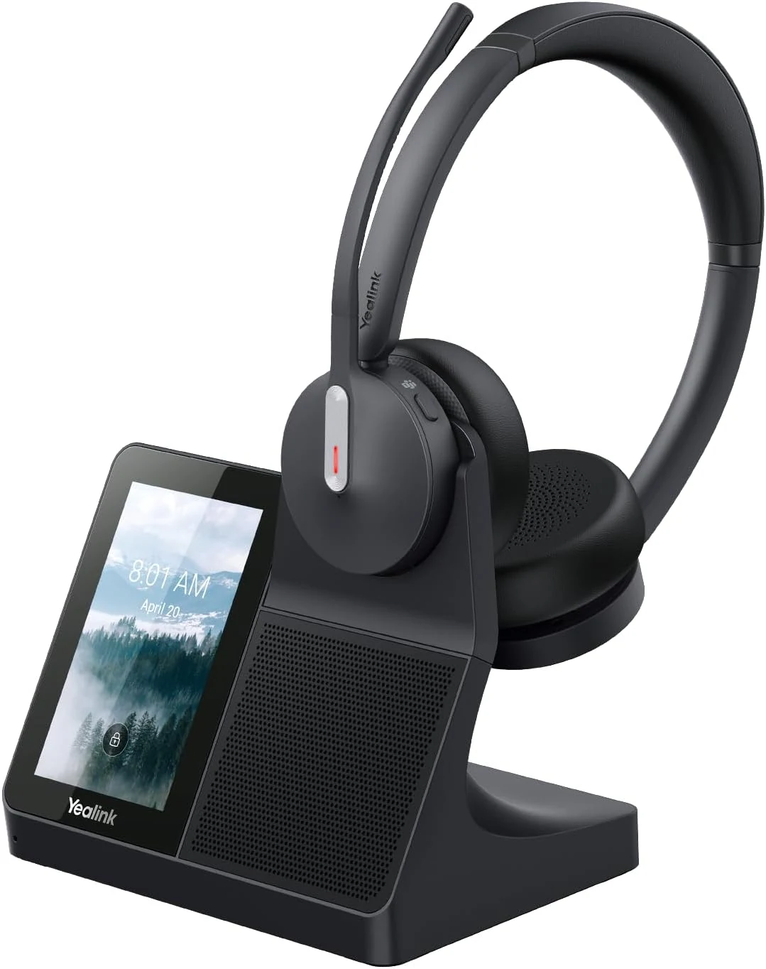 Yealink WH64 Workstation Dual Wireless Headset System with Touchscreen Base, DECT & Bluetooth