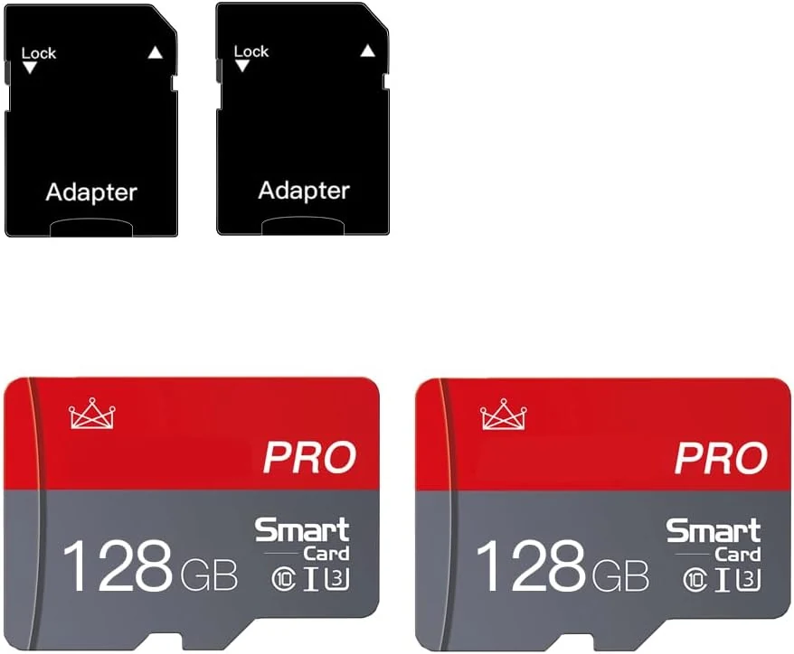 128GB Micro Memory Card Class 10 Memory Cards High Speed Mini TF Card with Adapter for Smartphones/Tablet/Drone/Game Console (2-Pack)