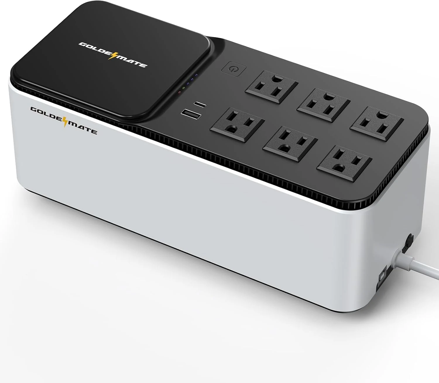 GOLDENMATE 600VA/360W Lithium UPS Battery Backup and Surge Protector, Backup