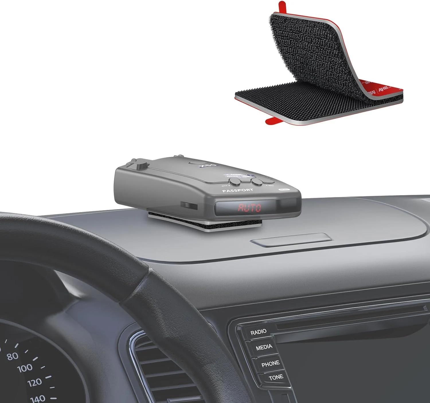 iGoevo Radar Detector Dash Mount – Compatible with Cobra, Uniden, Escort & More