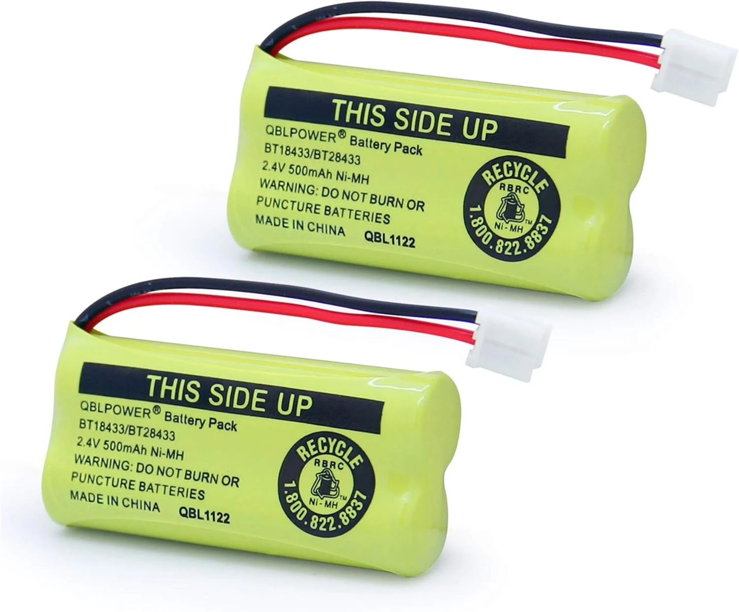 2.4V BT18433/BT28433 Rechargeable Battery Compatible with AT&T Vtech Phones BT18433