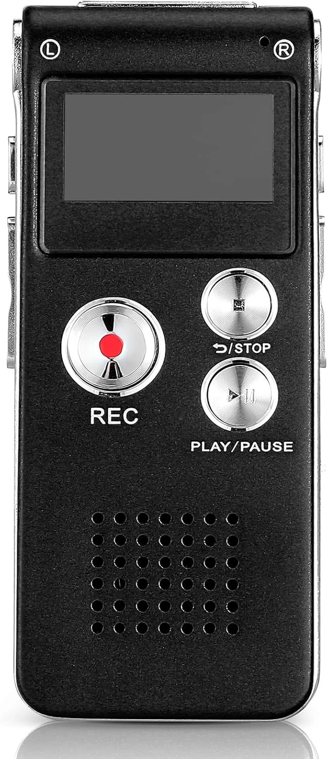 Tellegloww Ghost Hunting Equipment Paranormal Equipment for Ghost Hunting Digital EVP Voice Activated Recorder Rechargeable Recorder Device with Microphone, 8GB(Black)