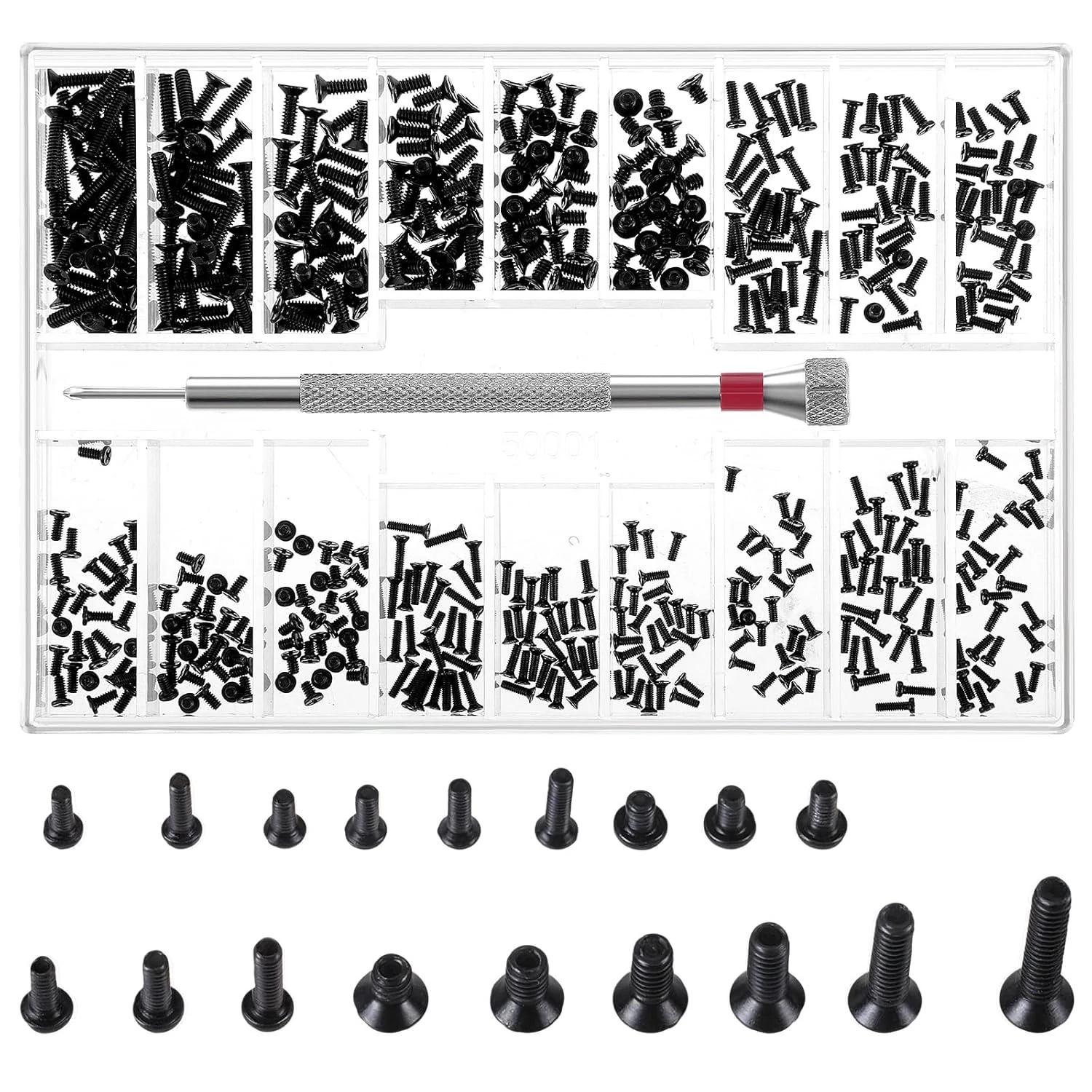 500 Pcs Tiny Screws Tiny Micro Repair Screw Kit M1.2/M1.4/M2.0