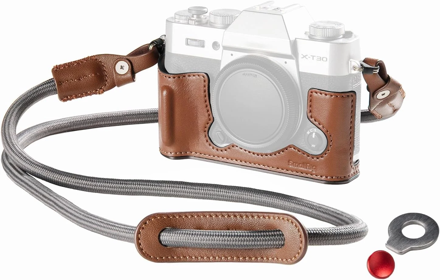 SMALLRIG X-T30 III Half Leather Case with Shoulder Strap for FUJIFILM X-T30 / X-T30 II/X-T30 III