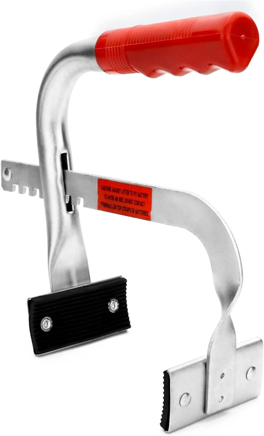 QWORK Battery Carrier, Battery Rack with Pads, Adjustable from 5" to 7"