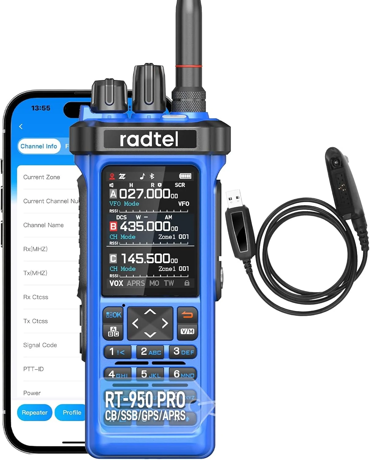 Radtel RT-950 PRO Ham Radio GPS/APRS, 10W Walkie Talkie Long review