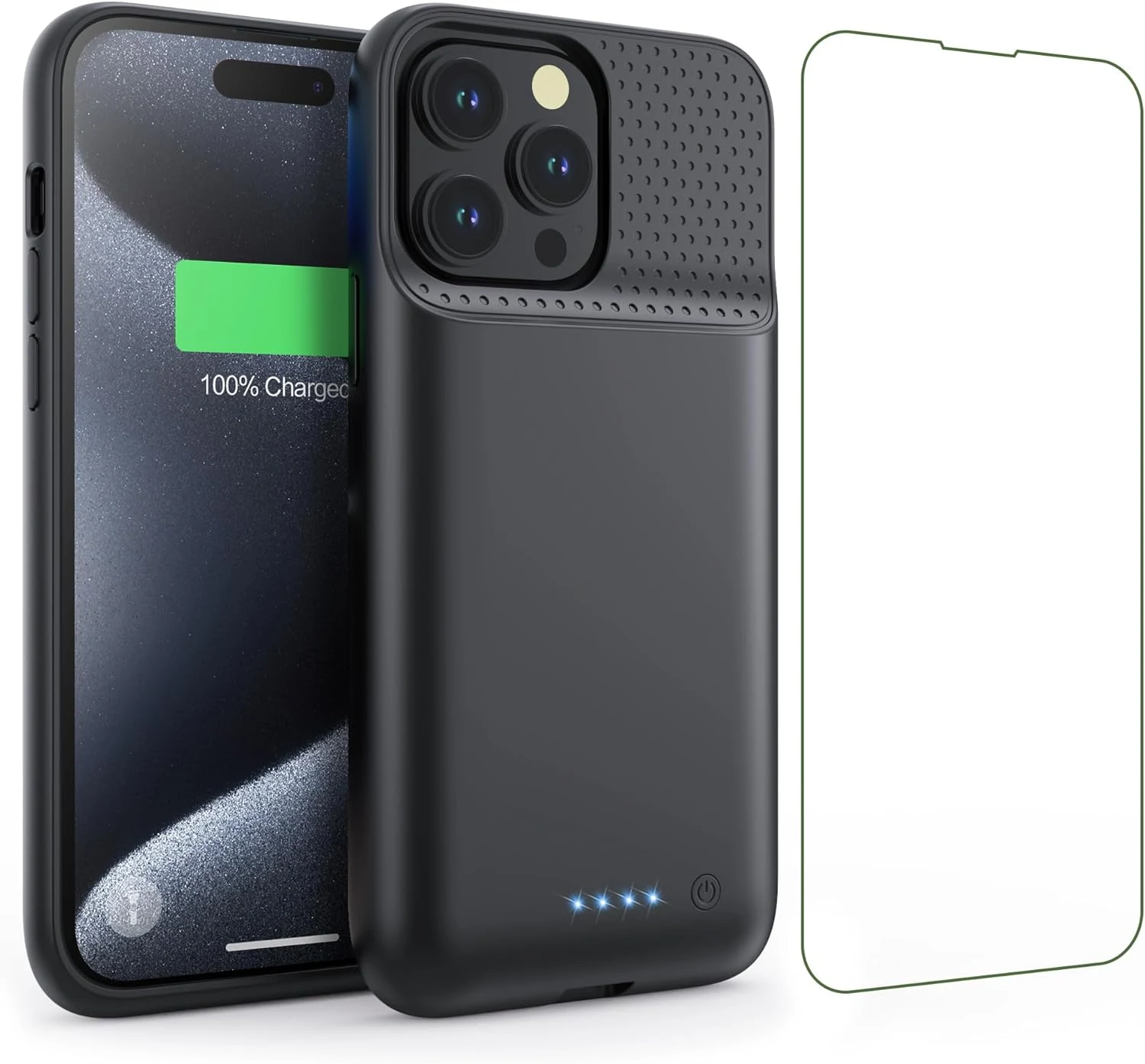 QTshine battery case for iPhone 15 Pro Max (8600mAh)