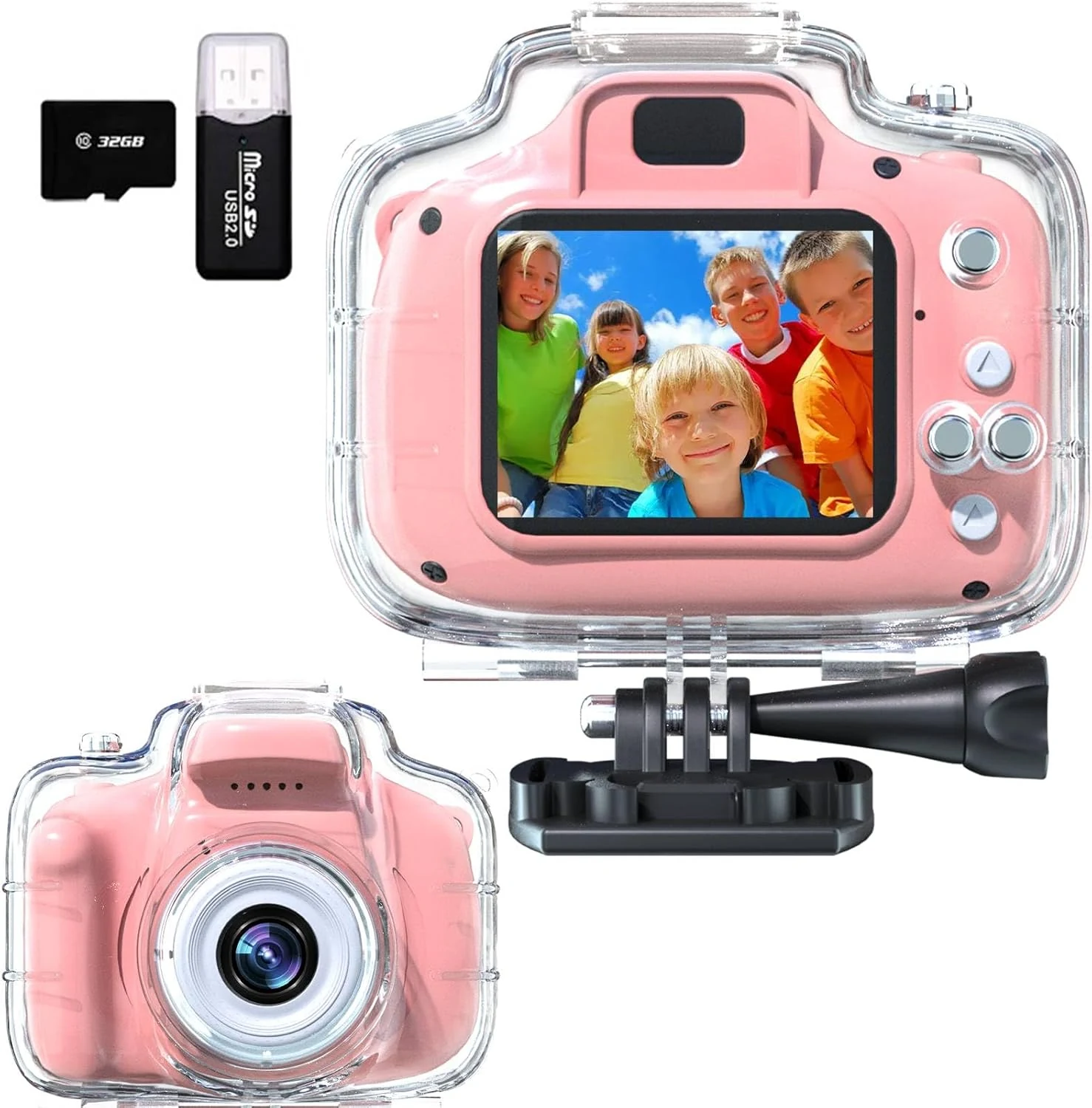 FKATEEN Kids Camera Waterproof Underwater Camera for 3-12 Year Old Boys Girls