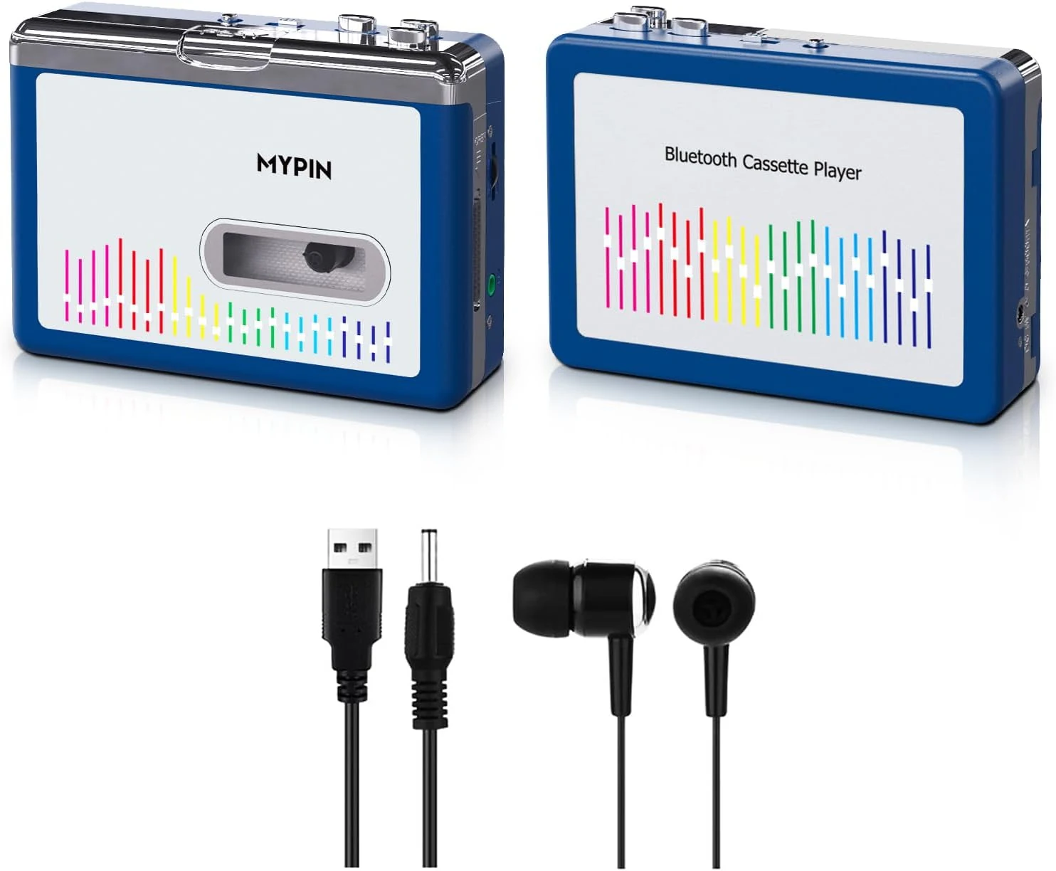 Bluetooth Cassette Player with Headphone, Tape Player Bluetooth Output to Headphone/Speaker