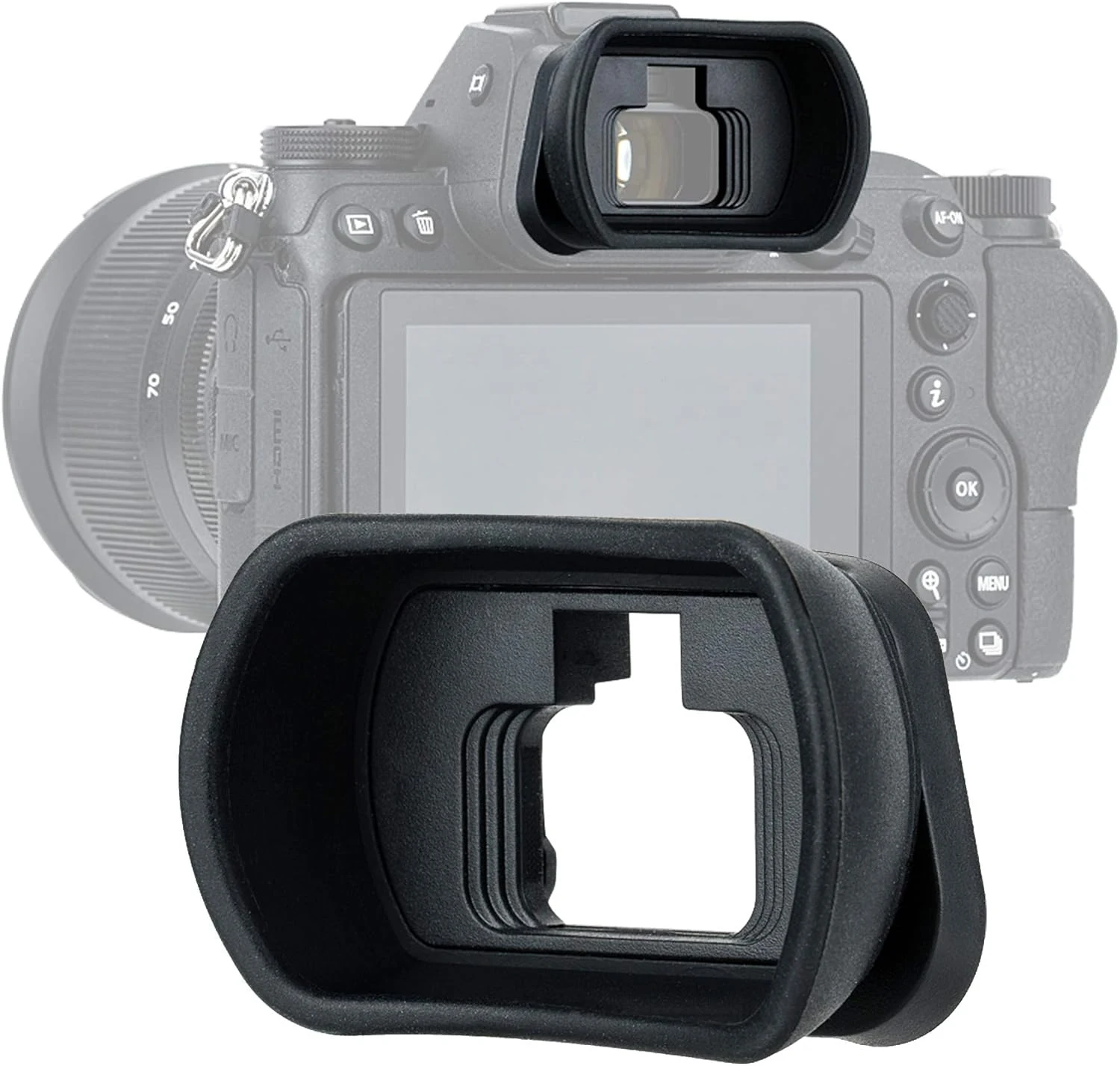 JJC KIWIFOTOS Ergonomic Long Camera Eyecup for Nikkor Z5 Z6 Z7 Z6II Z7II