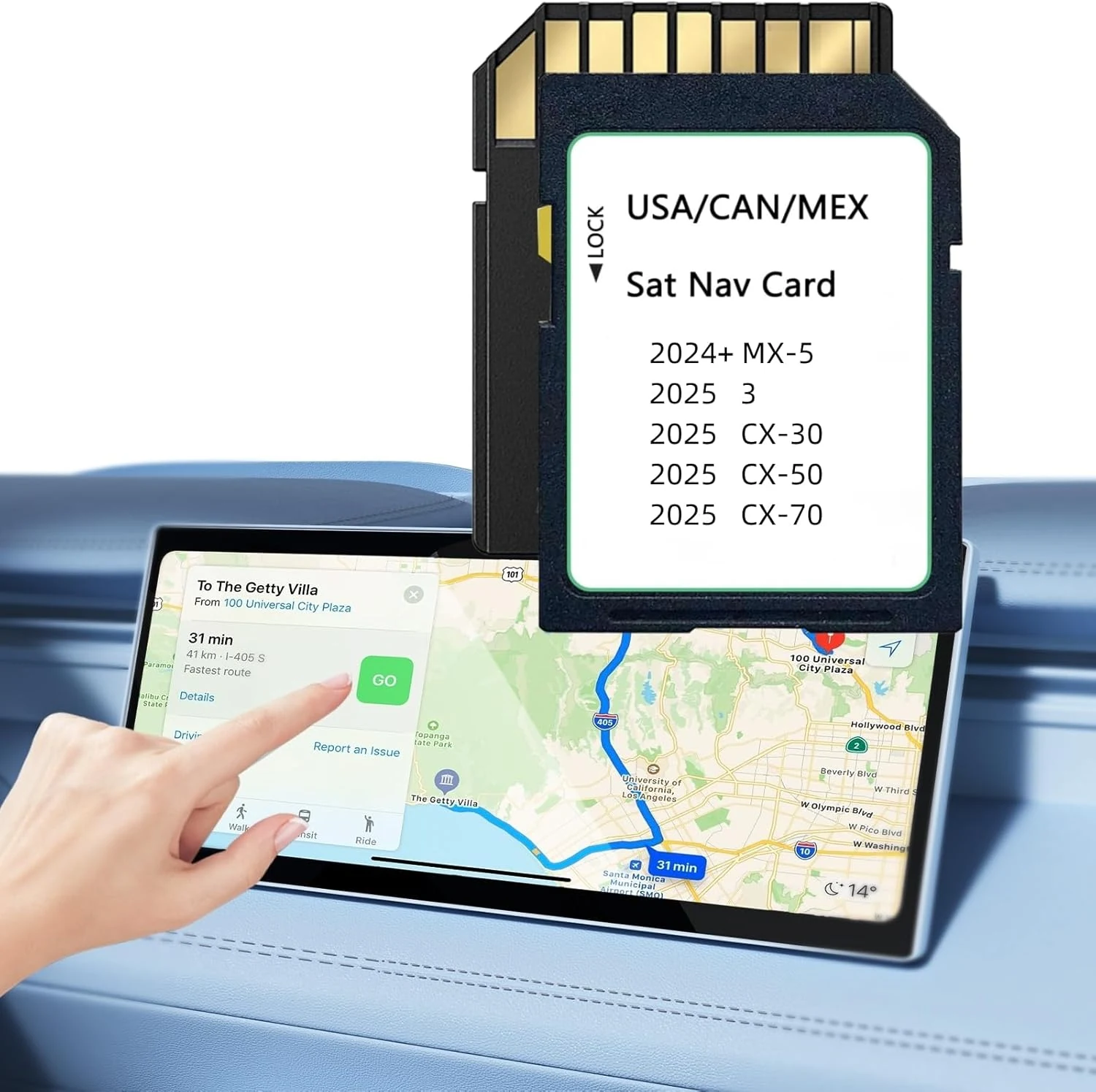 Upgraded Navigation SD Card Map Compatible with 2024+ MX-5, 2025 3/ CX-30, 2025 CX-50 / CX-70 KR9D66EZ1