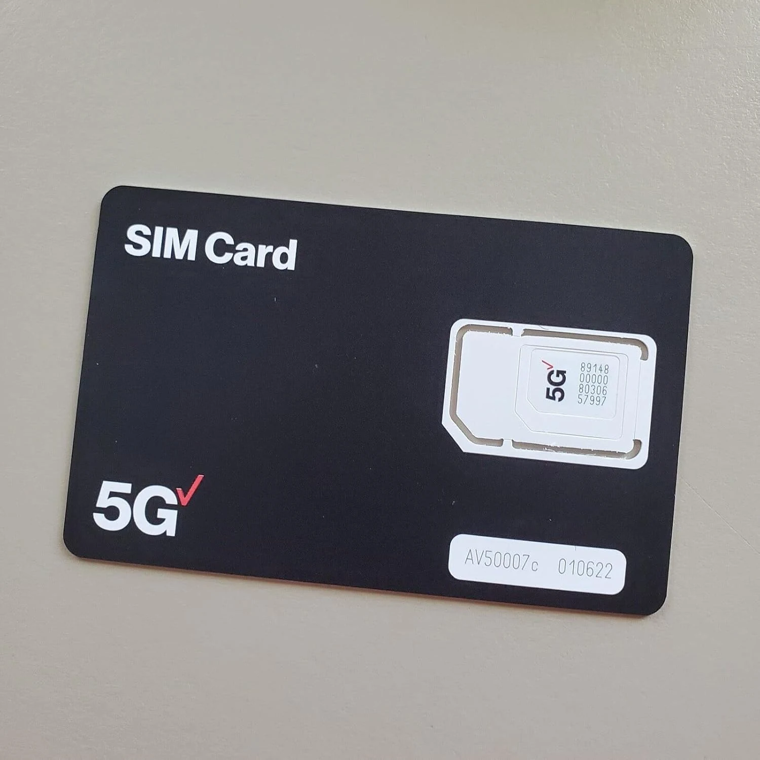 Verizon Wireless 5G & 4G LTE SIM Card Triple Cut All 3 Sizes (3-in-1)
