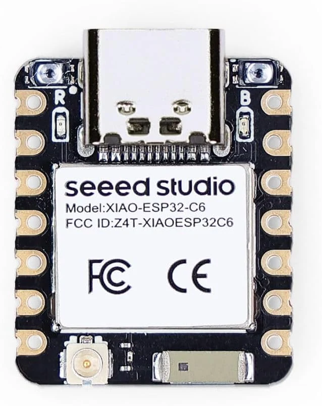 Seeed Studio XIAO ESP32C6-2.4 GHz WiFi 6, Bluetooth 5.3, Zigbee, Thread (802.15.4)